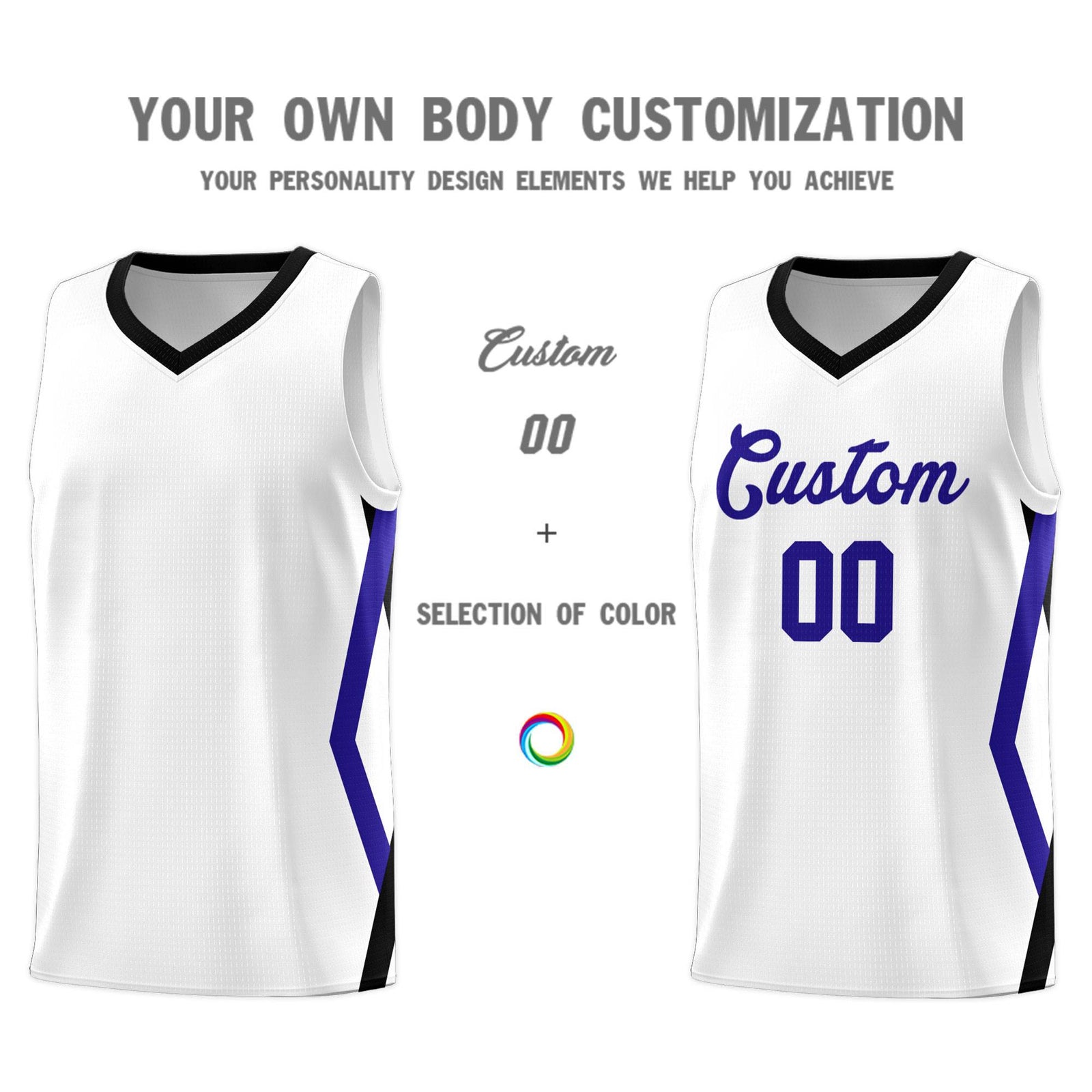 Custom White Side Rhombus Graffiti Pattern Sets Basketball Jersey
