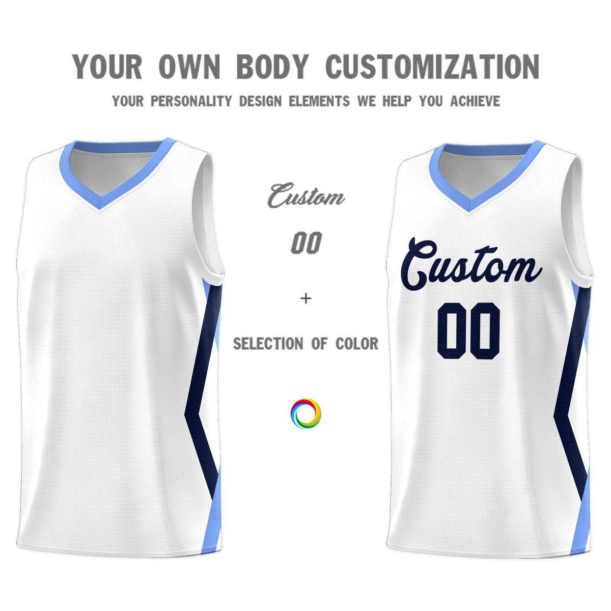 Custom White Side Rhombus Graffiti Pattern Sets Basketball Jersey