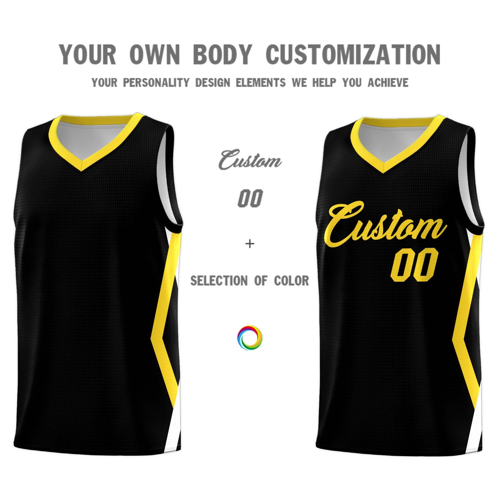 Custom Black Side Rhombus Graffiti Pattern Sets Basketball Jersey