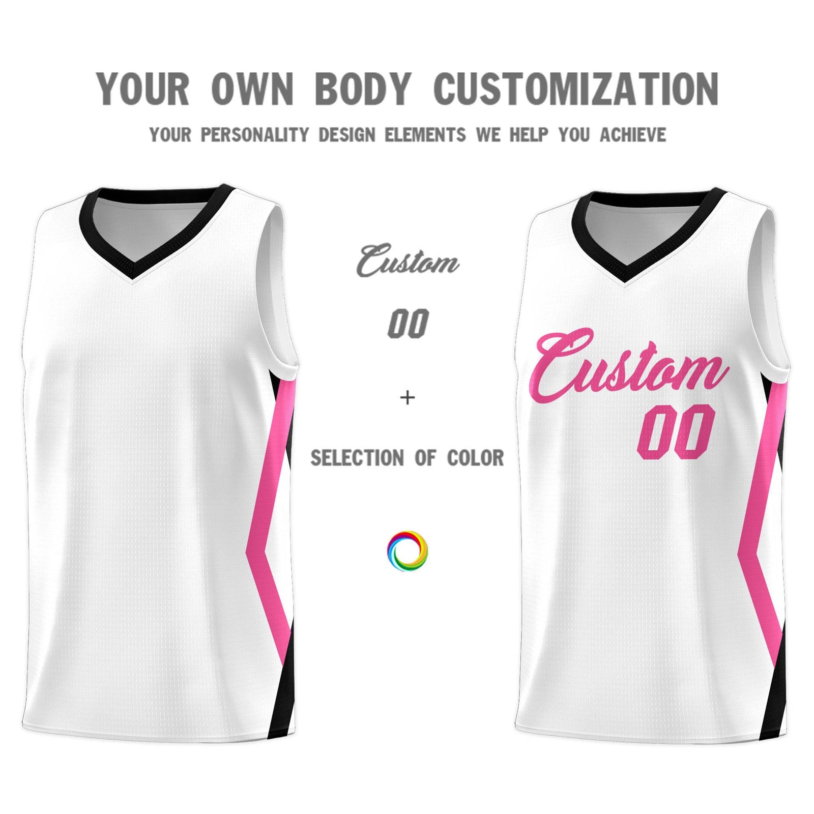 Custom White Side Rhombus Graffiti Pattern Sets Basketball Jersey