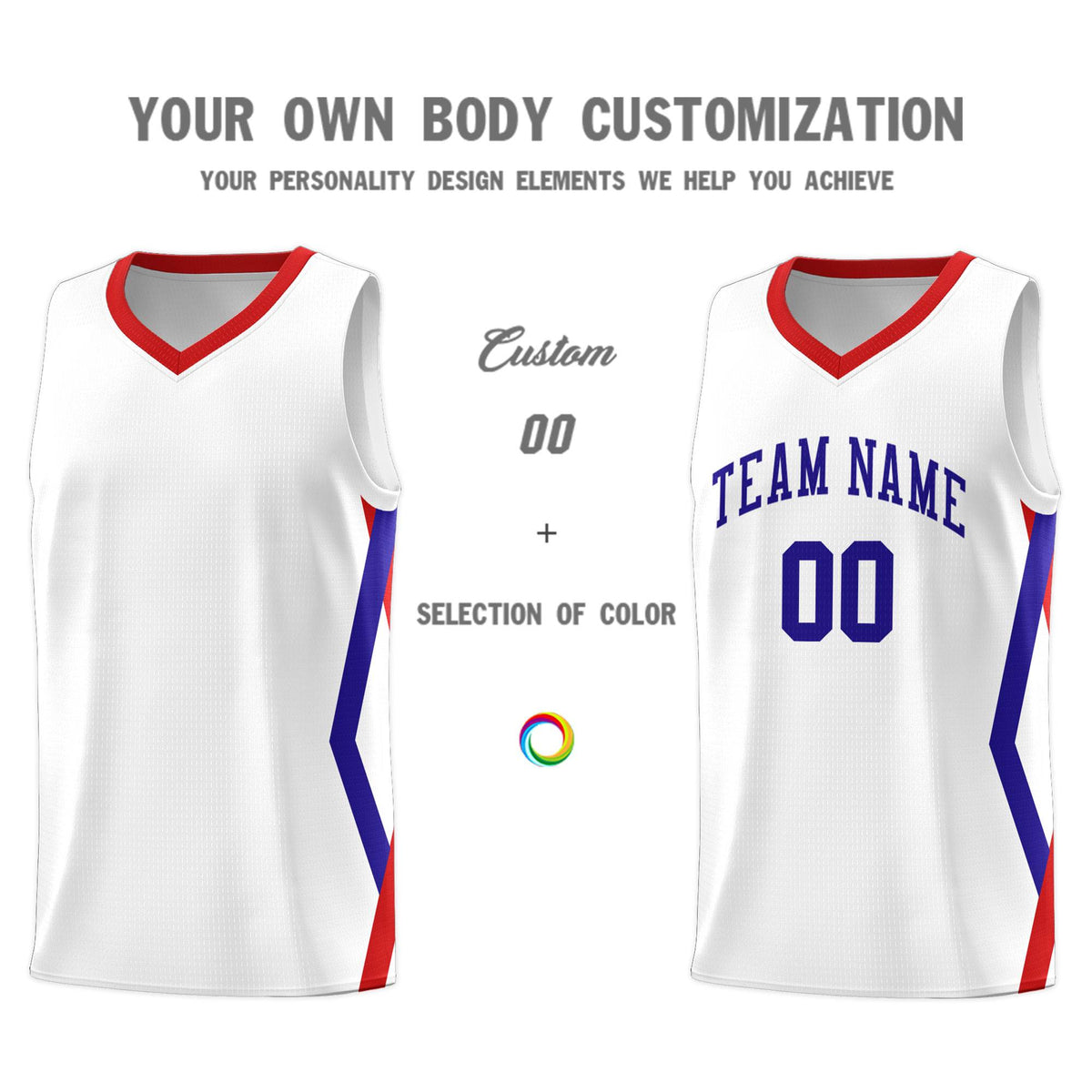 Custom White Side Rhombus Graffiti Pattern Sets Basketball Jersey