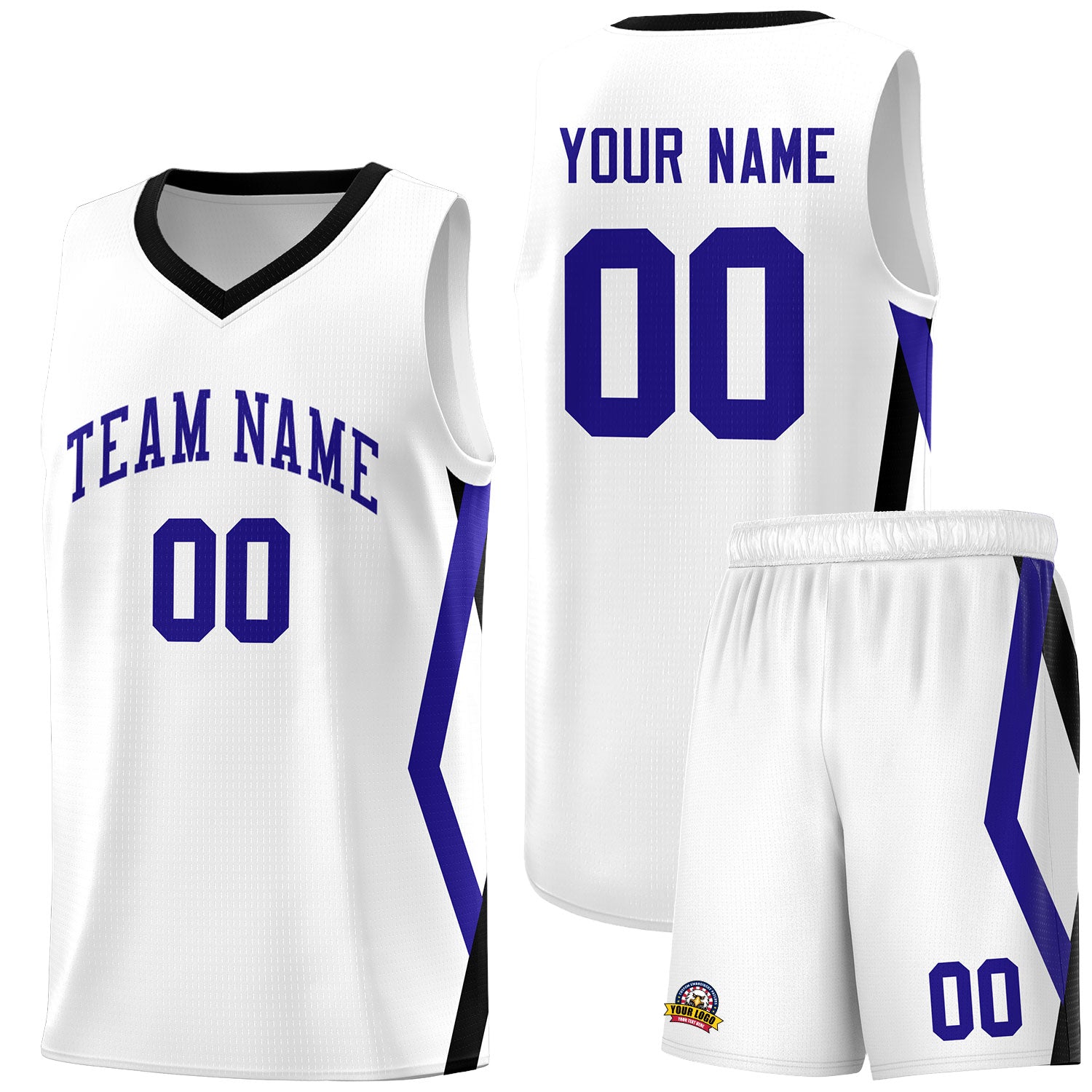 Custom White Side Rhombus Graffiti Pattern Sets Basketball Jersey