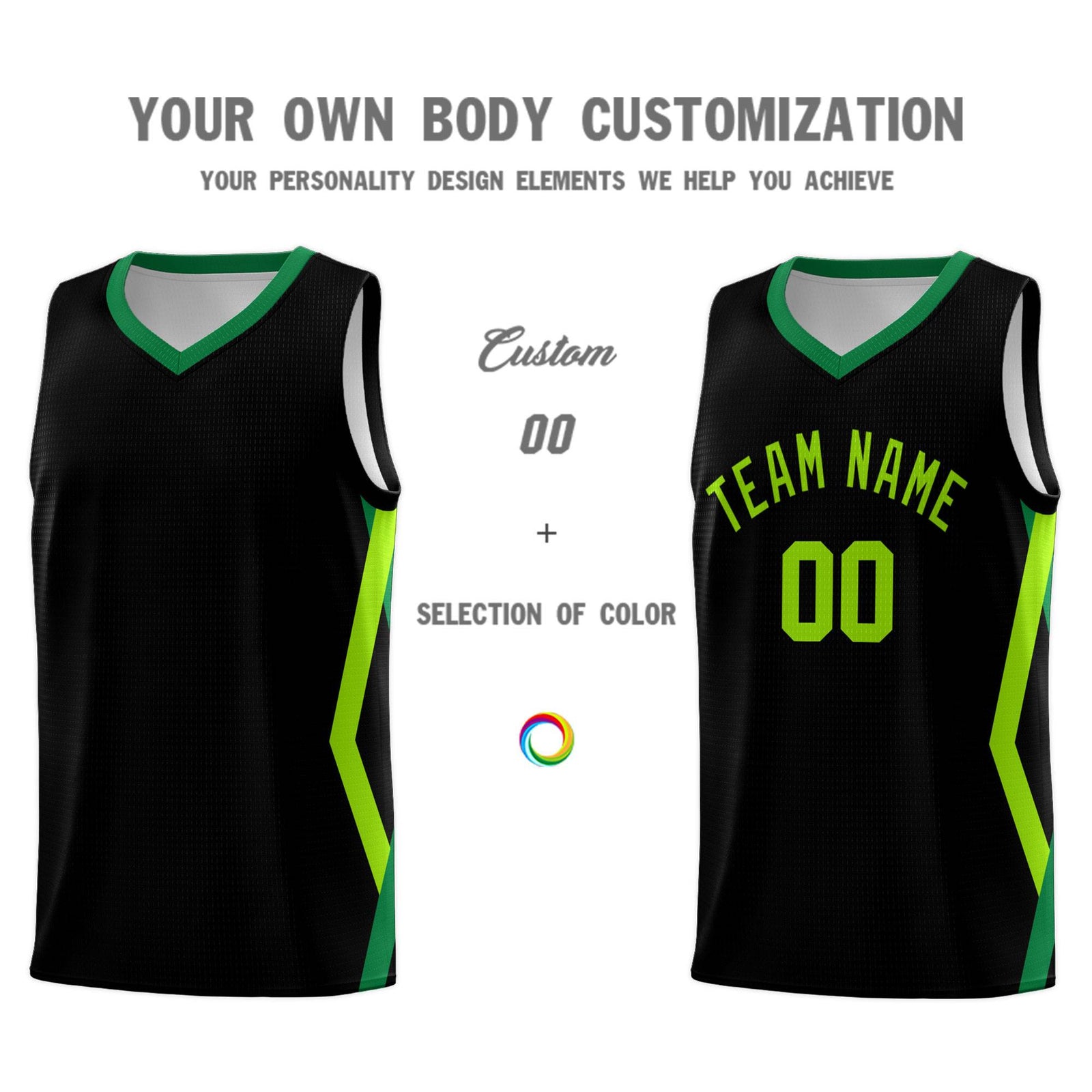 Custom Black Side Rhombus Graffiti Pattern Sets Basketball Jersey