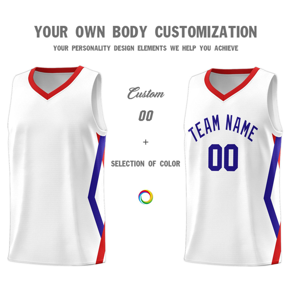 Custom White Side Rhombus Graffiti Pattern Sets Basketball Jersey