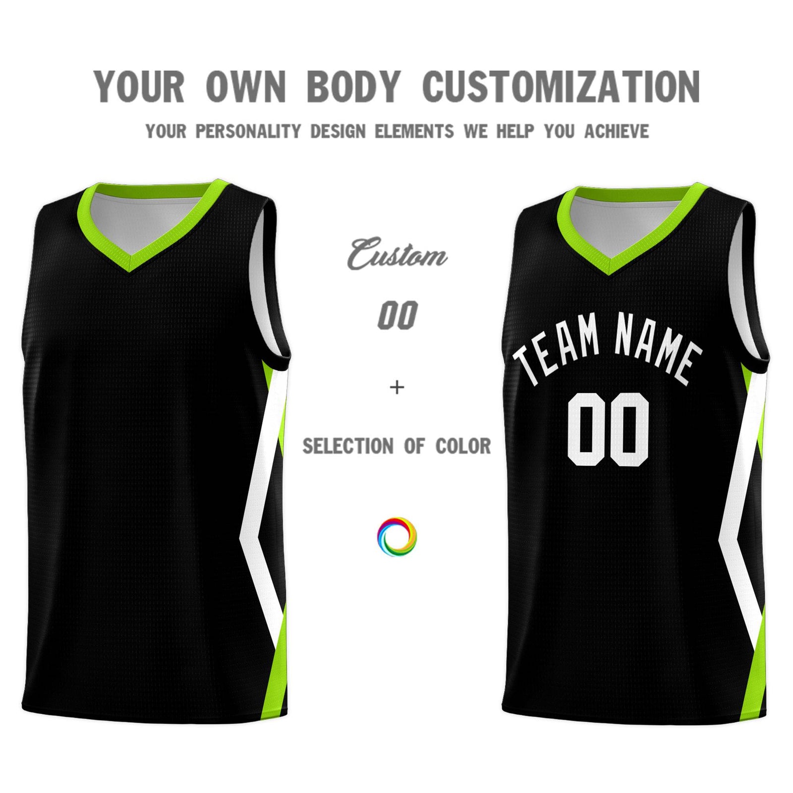Custom Black Side Rhombus Graffiti Pattern Sets Basketball Jersey