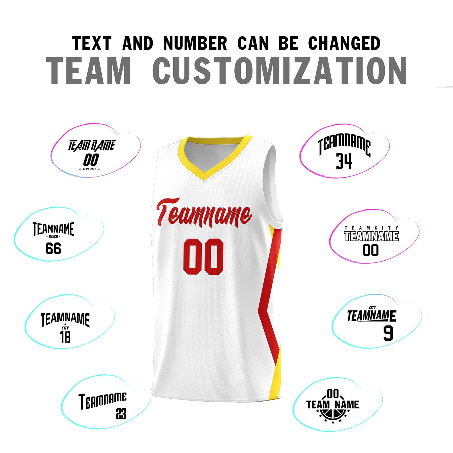 Custom White Side Rhombus Graffiti Pattern Sets Basketball Jersey