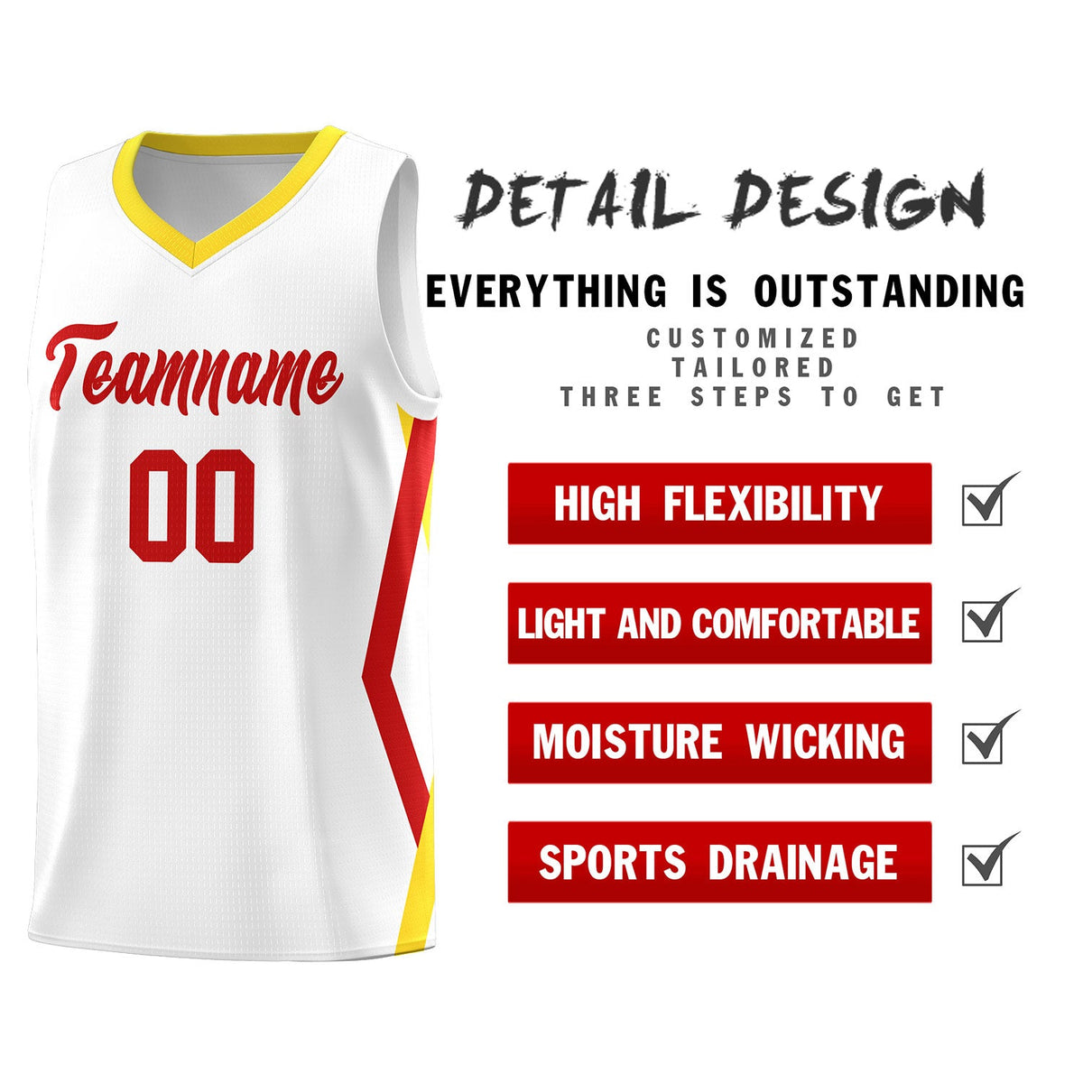 Custom White Side Rhombus Graffiti Pattern Sets Basketball Jersey
