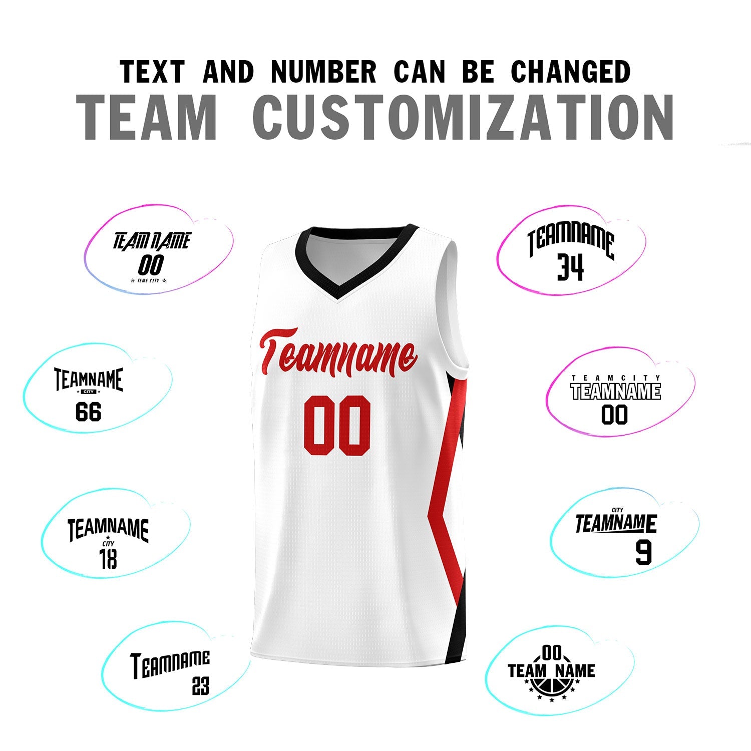 Custom White Side Rhombus Graffiti Pattern Sets Basketball Jersey