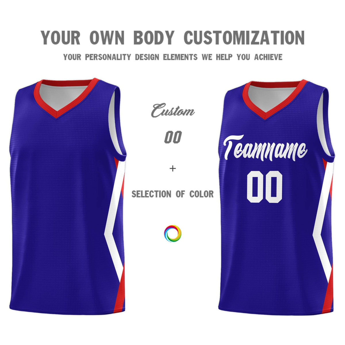 Custom Royal Side Rhombus Graffiti Pattern Sets Basketball Jersey