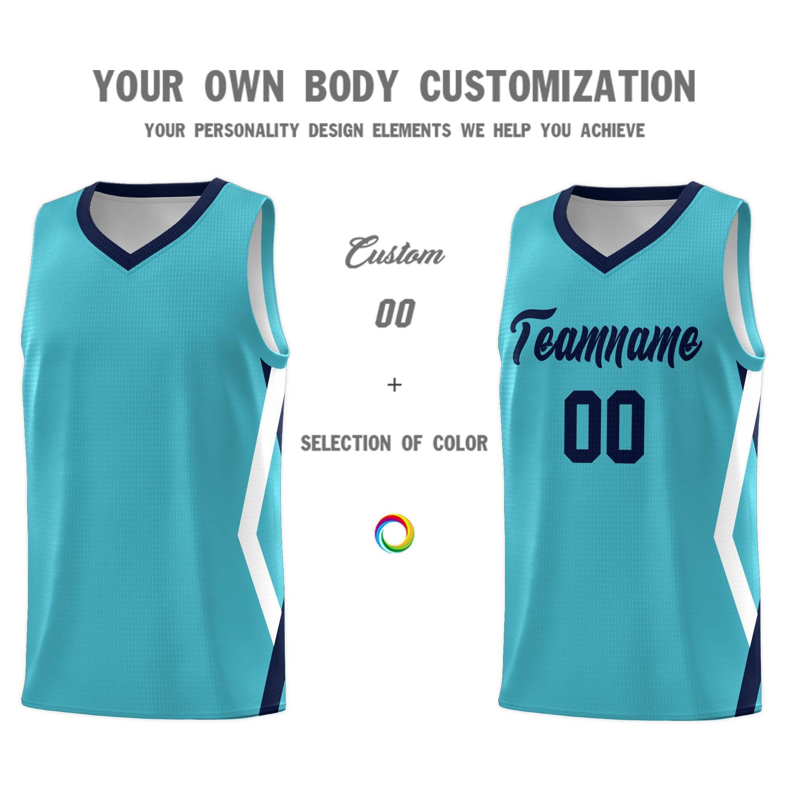 Custom Sky Blue Side Rhombus Graffiti Pattern Sets Basketball Jersey