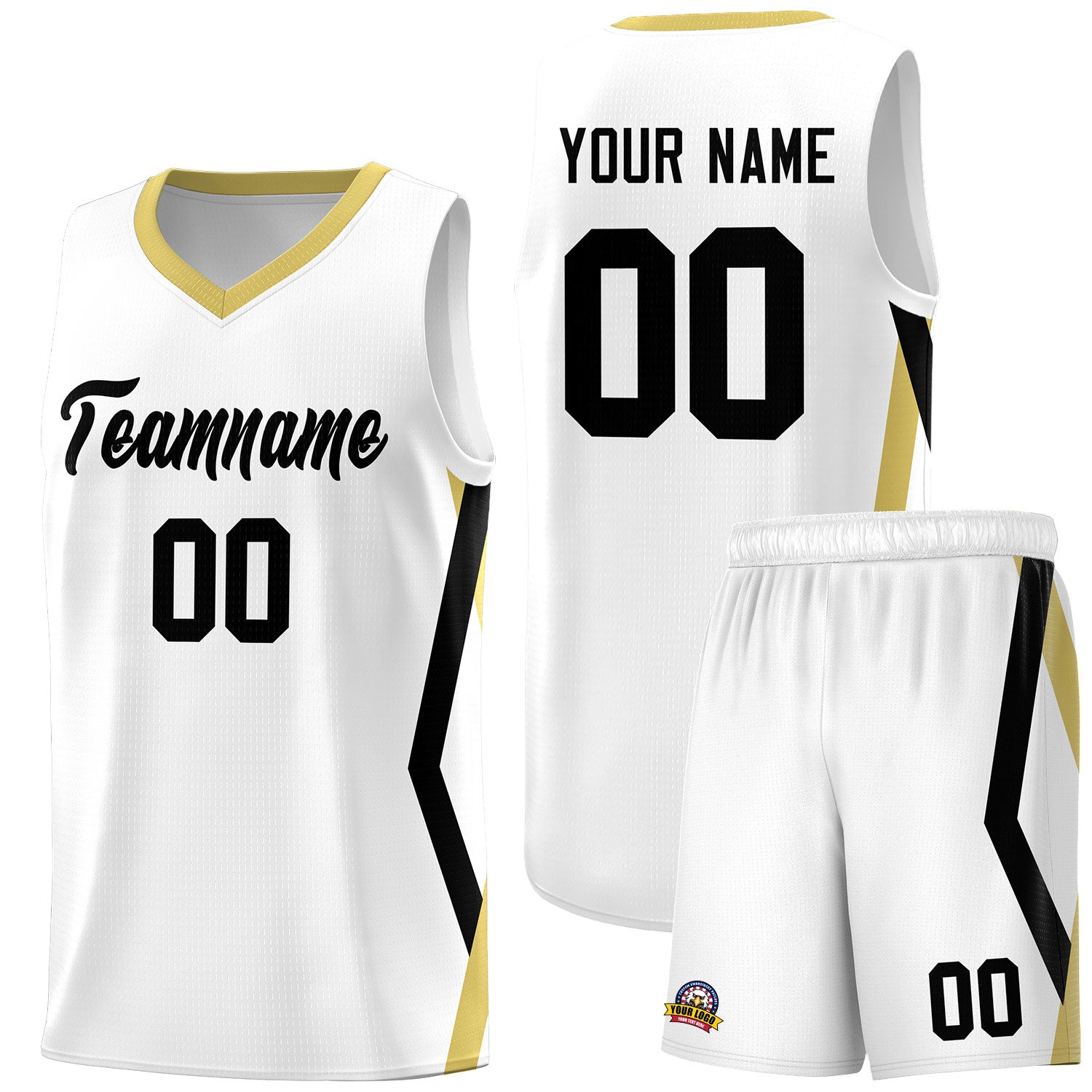 Custom White Side Rhombus Graffiti Pattern Sets Basketball Jersey