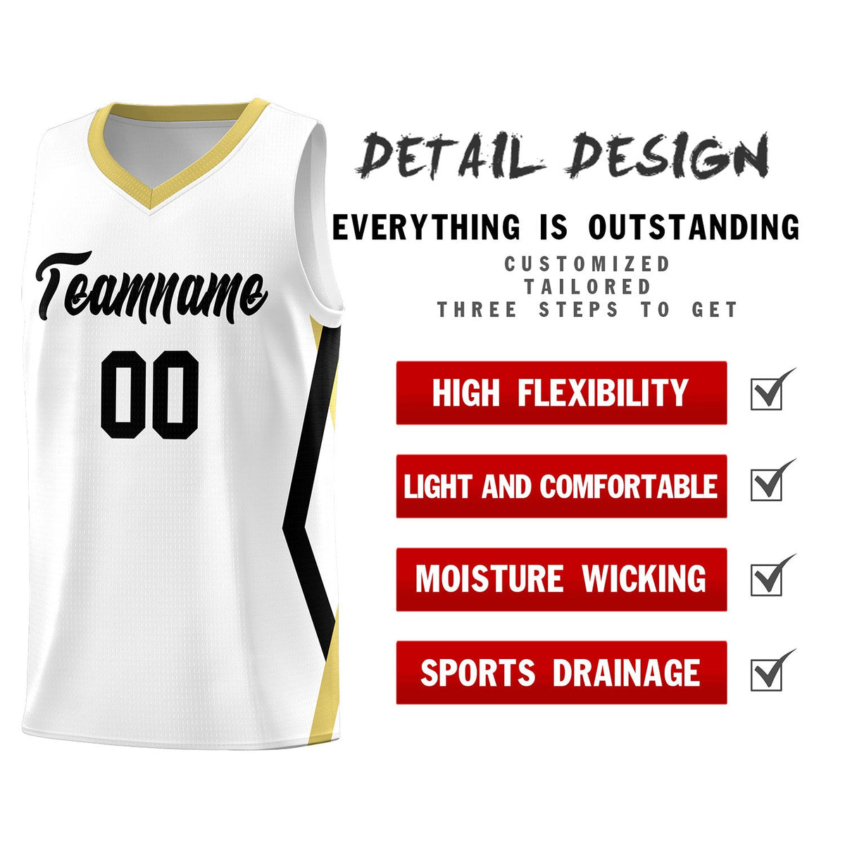 Custom White Side Rhombus Graffiti Pattern Sets Basketball Jersey