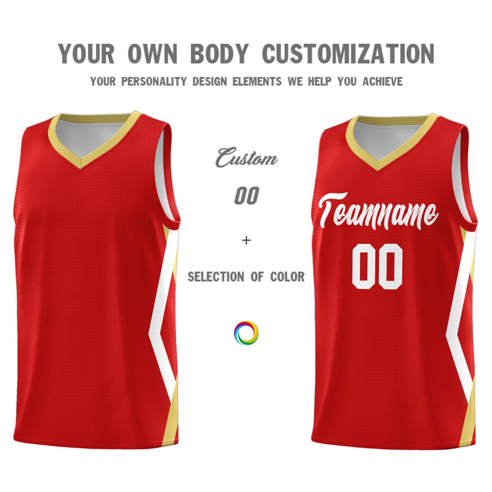 Custom Red Side Rhombus Graffiti Pattern Sets Basketball Jersey