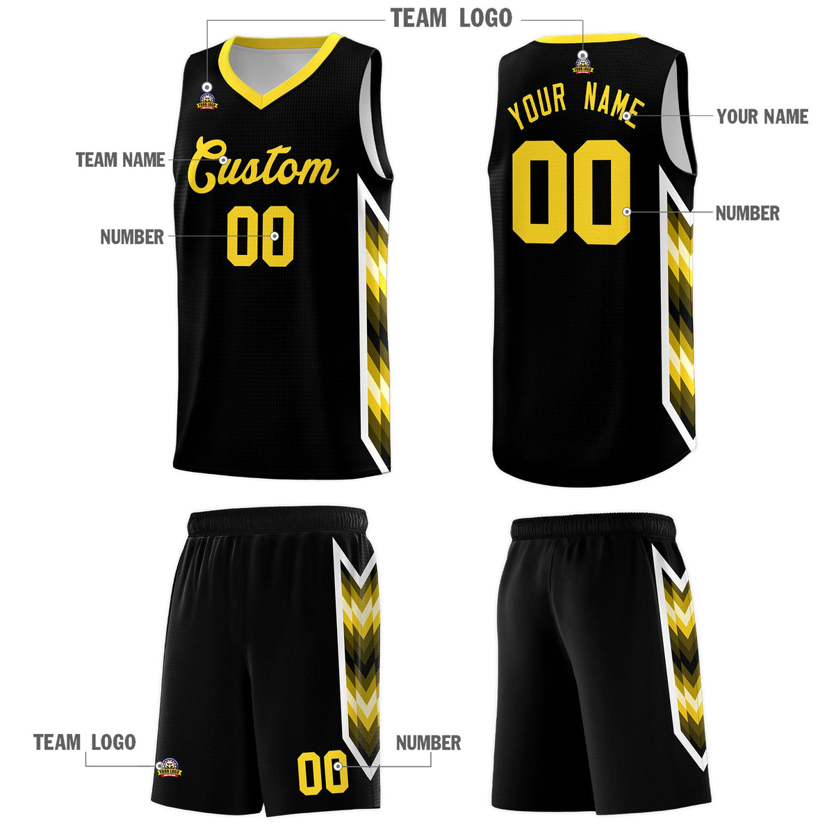 Custom Black Mosaic Gradient Fashion Sports Uniform Basketball Jersey