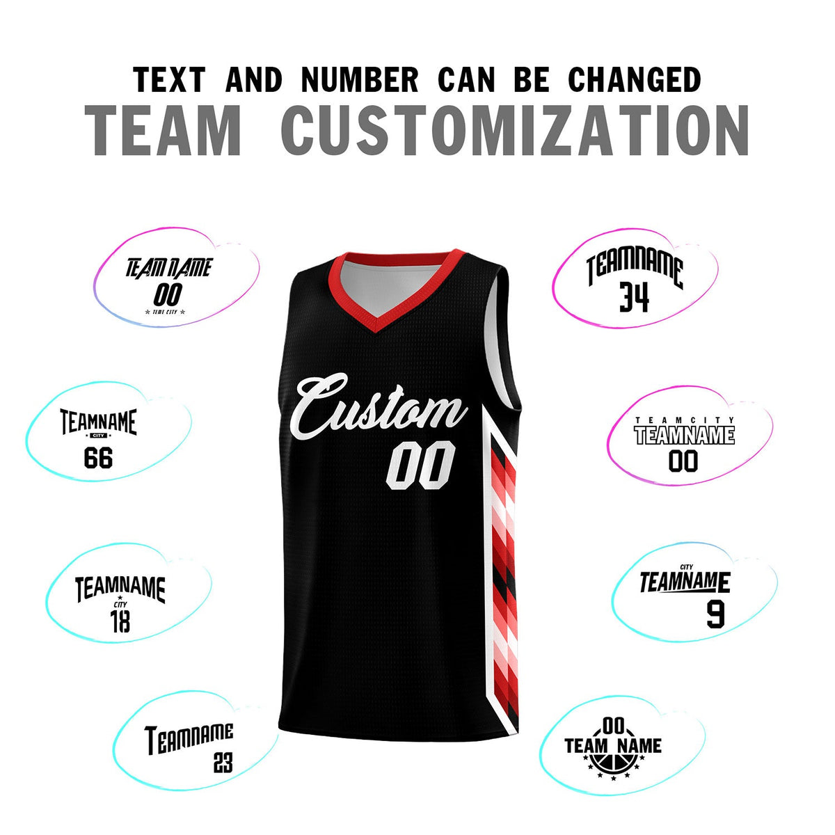 Custom Black Mosaic Gradient Fashion Sports Uniform Basketball Jersey