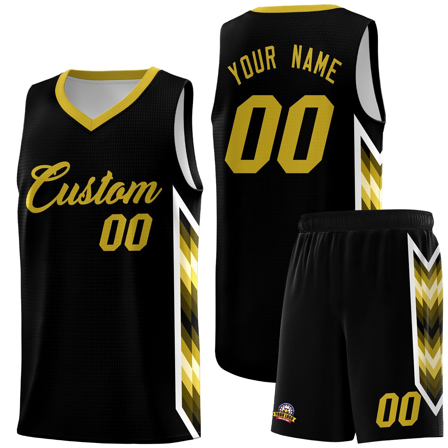 Custom Black Mosaic Gradient Fashion Sports Uniform Basketball Jersey