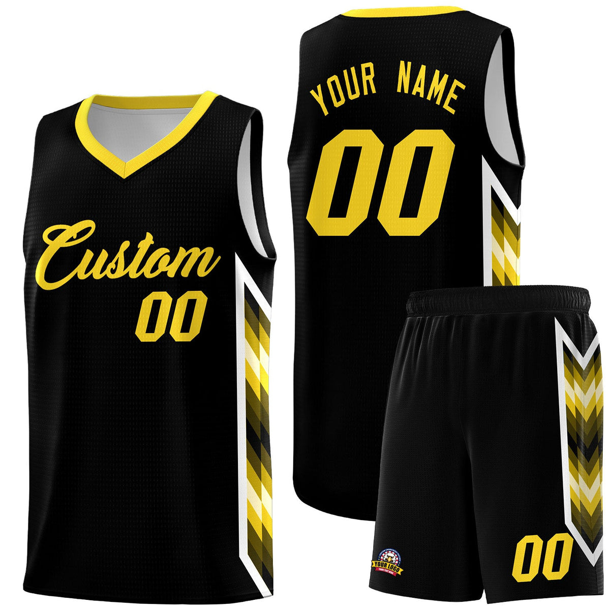 Custom Black Mosaic Gradient Fashion Sports Uniform Basketball Jersey