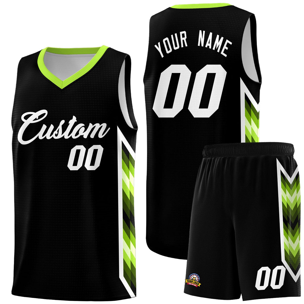 Custom Black Mosaic Gradient Fashion Sports Uniform Basketball Jersey