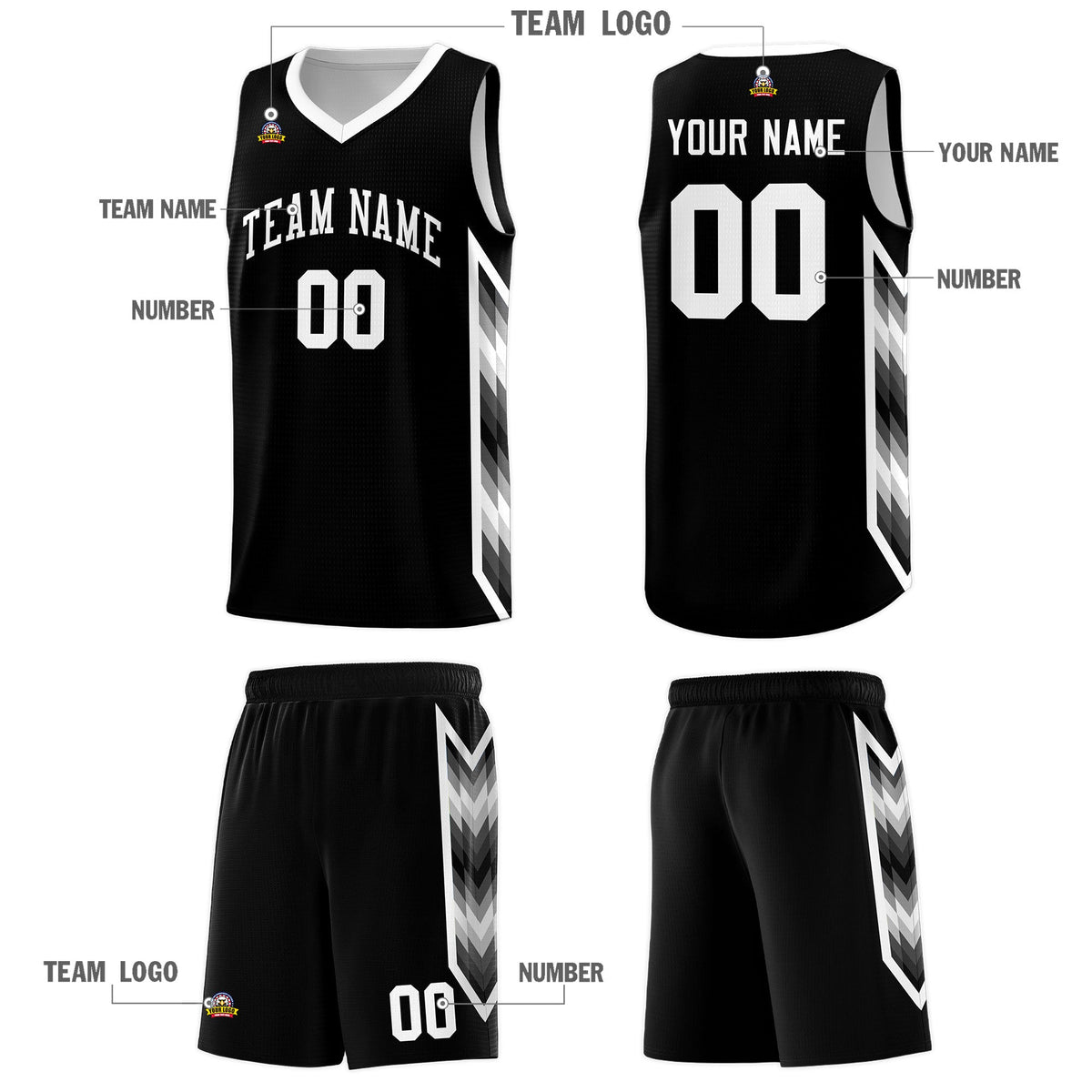 Custom White Mosaic Gradient Fashion Sports Uniform Basketball Jersey