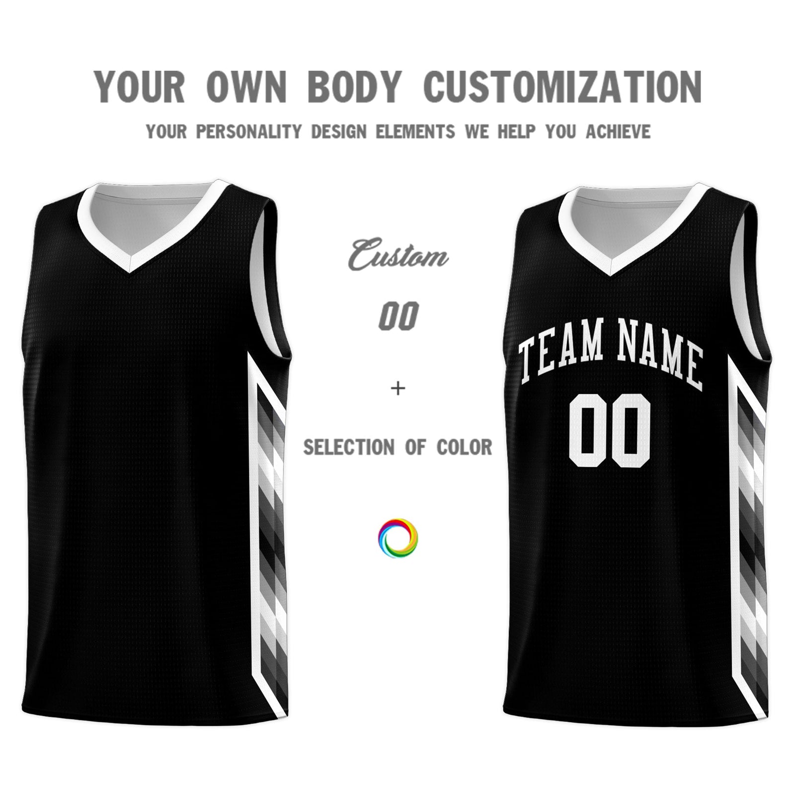 Custom White Mosaic Gradient Fashion Sports Uniform Basketball Jersey