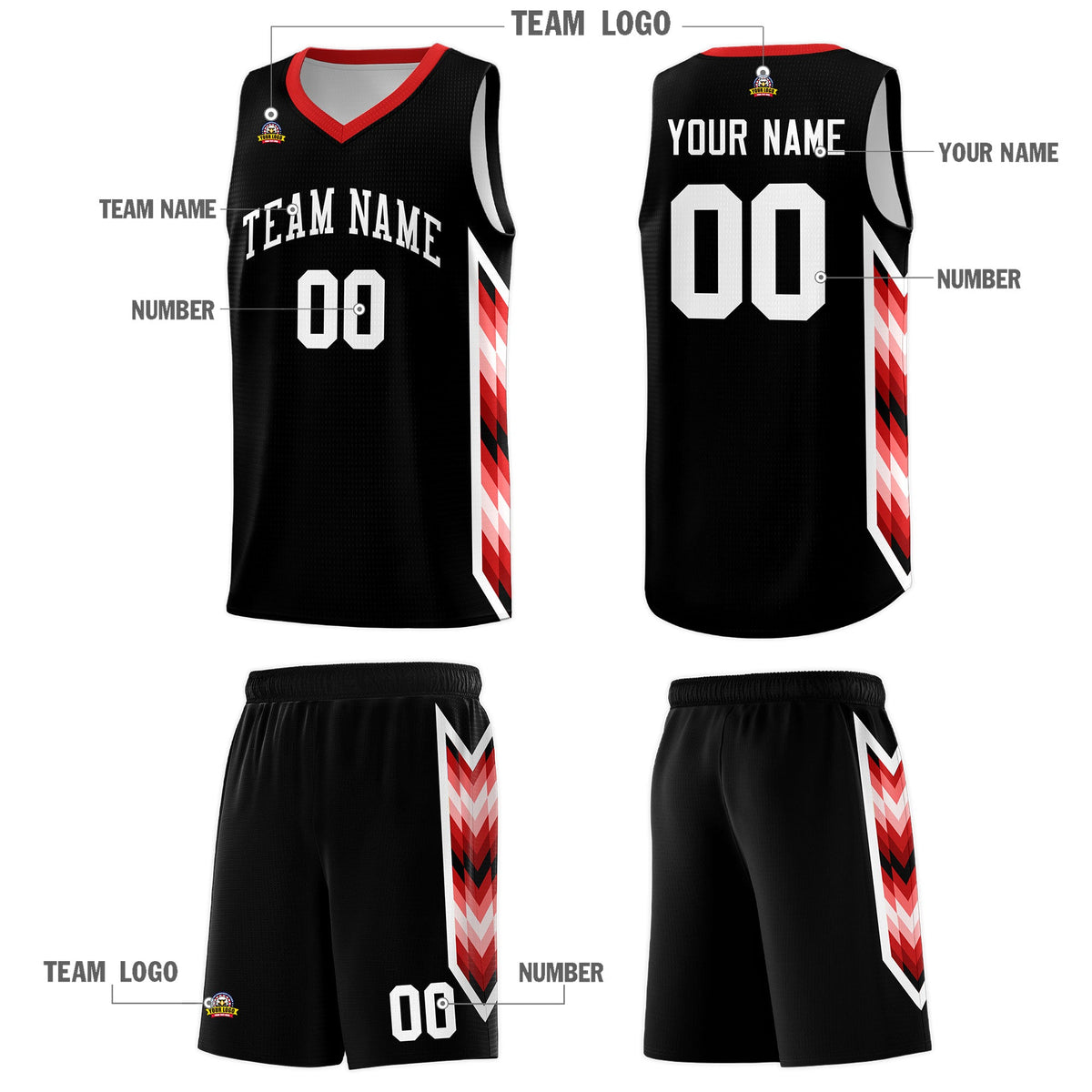 Custom Black Mosaic Gradient Fashion Sports Uniform Basketball Jersey