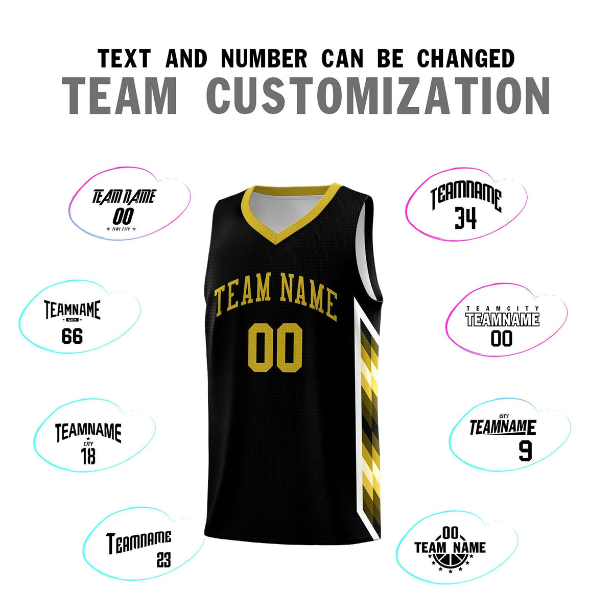Custom Black Mosaic Gradient Fashion Sports Uniform Basketball Jersey