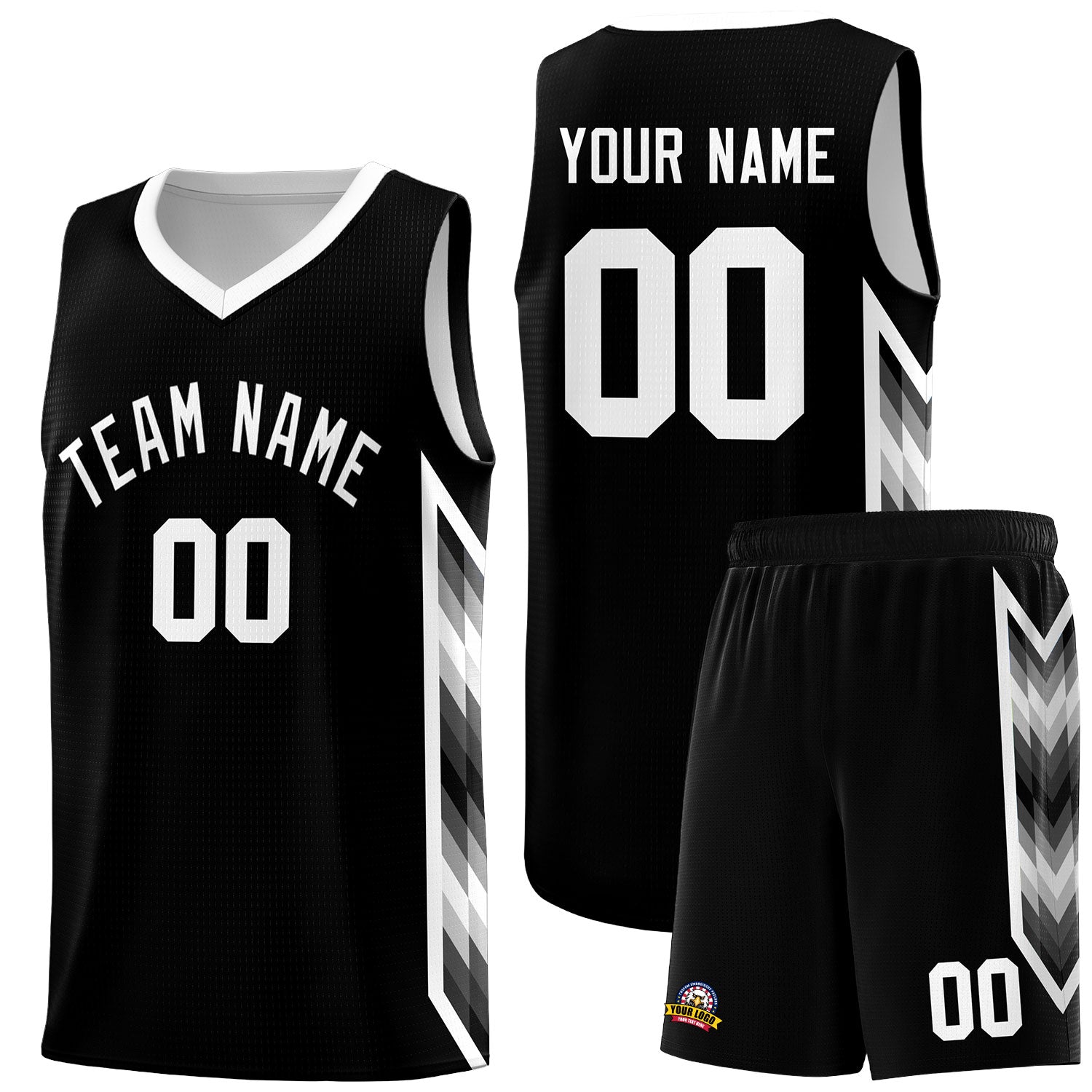 Custom White Mosaic Gradient Fashion Sports Uniform Basketball Jersey