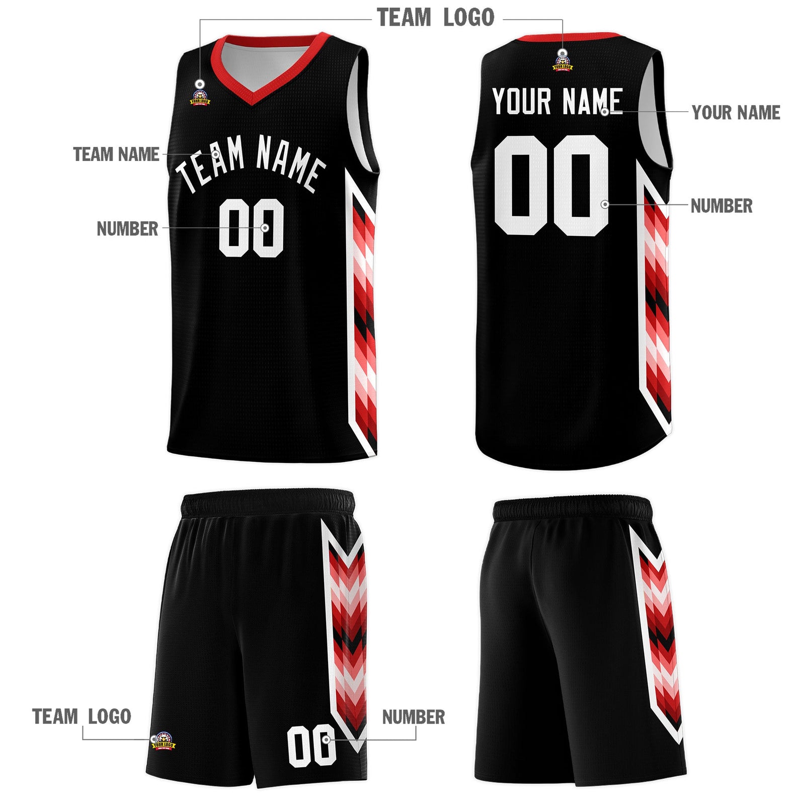 Custom Black Mosaic Gradient Fashion Sports Uniform Basketball Jersey