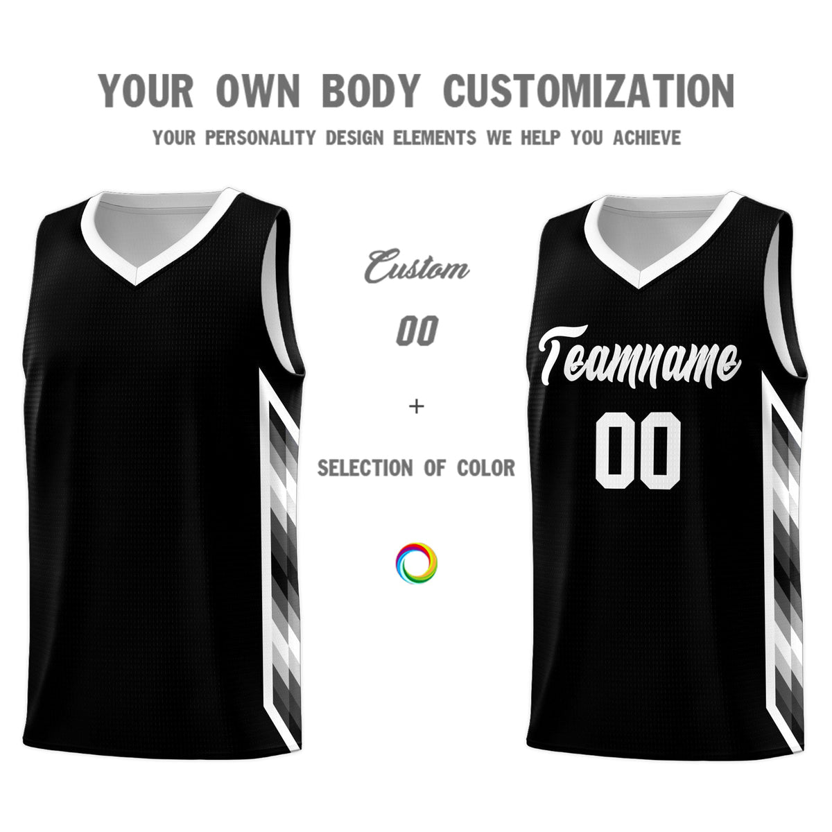 Custom White Mosaic Gradient Fashion Sports Uniform Basketball Jersey