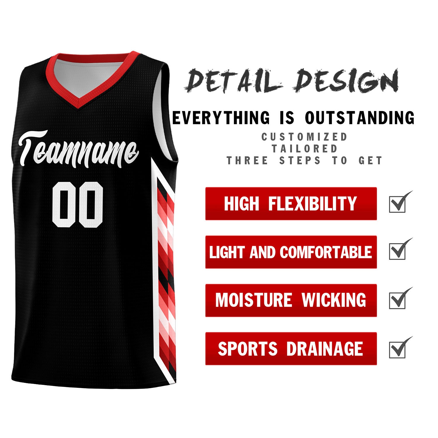 Custom Black Mosaic Gradient Fashion Sports Uniform Basketball Jersey