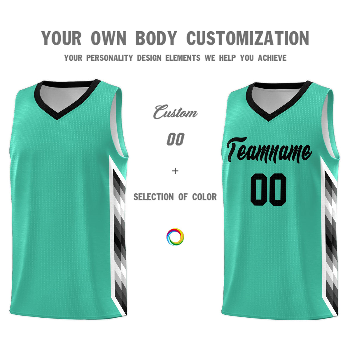 Custom Bright Green Mosaic Gradient Fashion Sports Uniform Basketball Jersey
