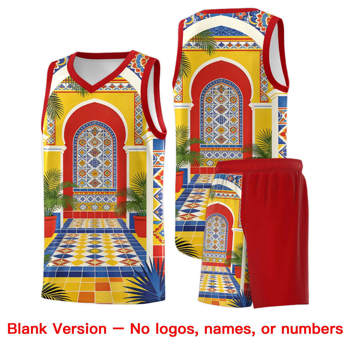 Custom White Orange Mexican Colors Graffiti Patterns Lightweight Uniform Basketball Jersey