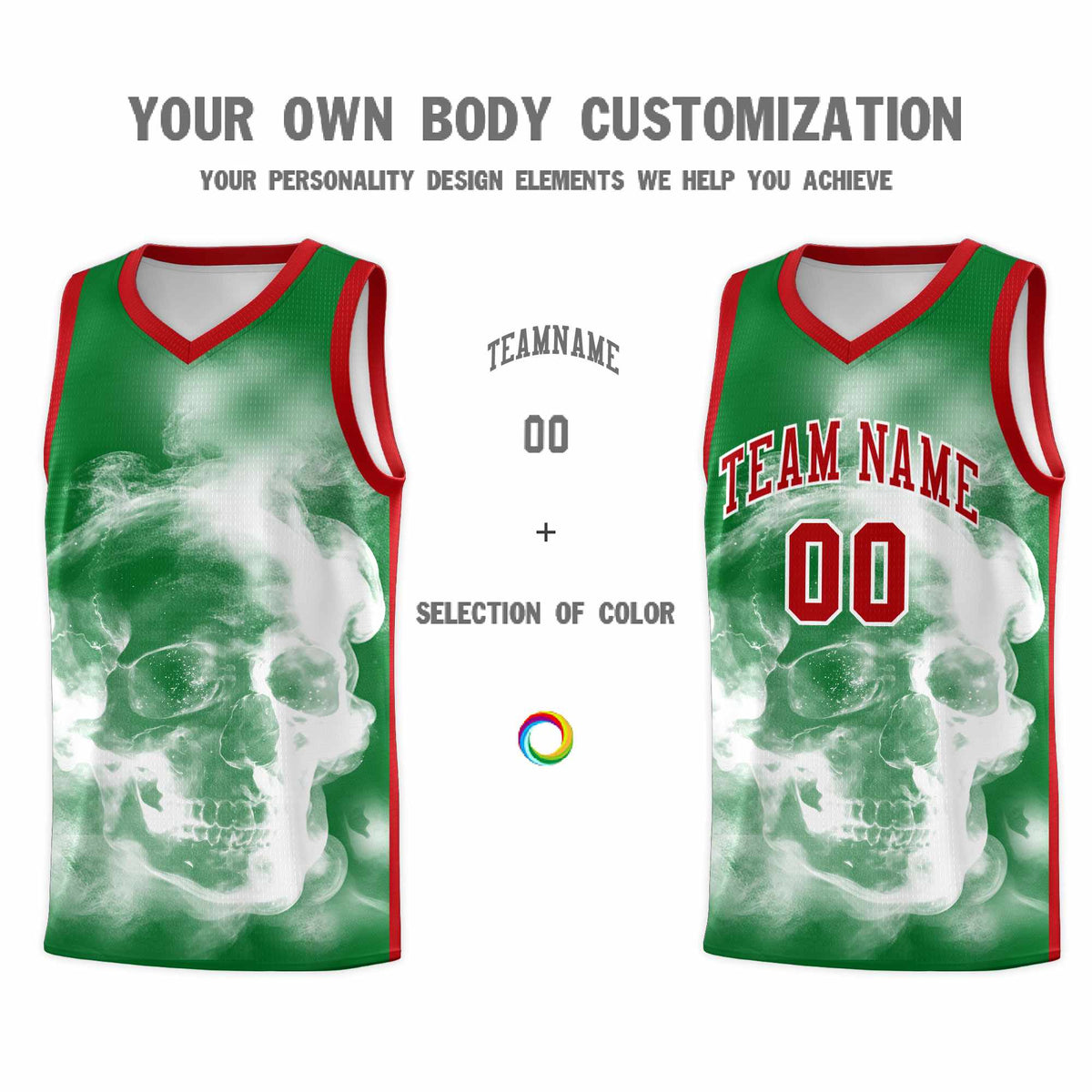 Custom White Red Kelly GreenMexican Colors Graffiti Patterns Drapable Uniform Basketball Jersey