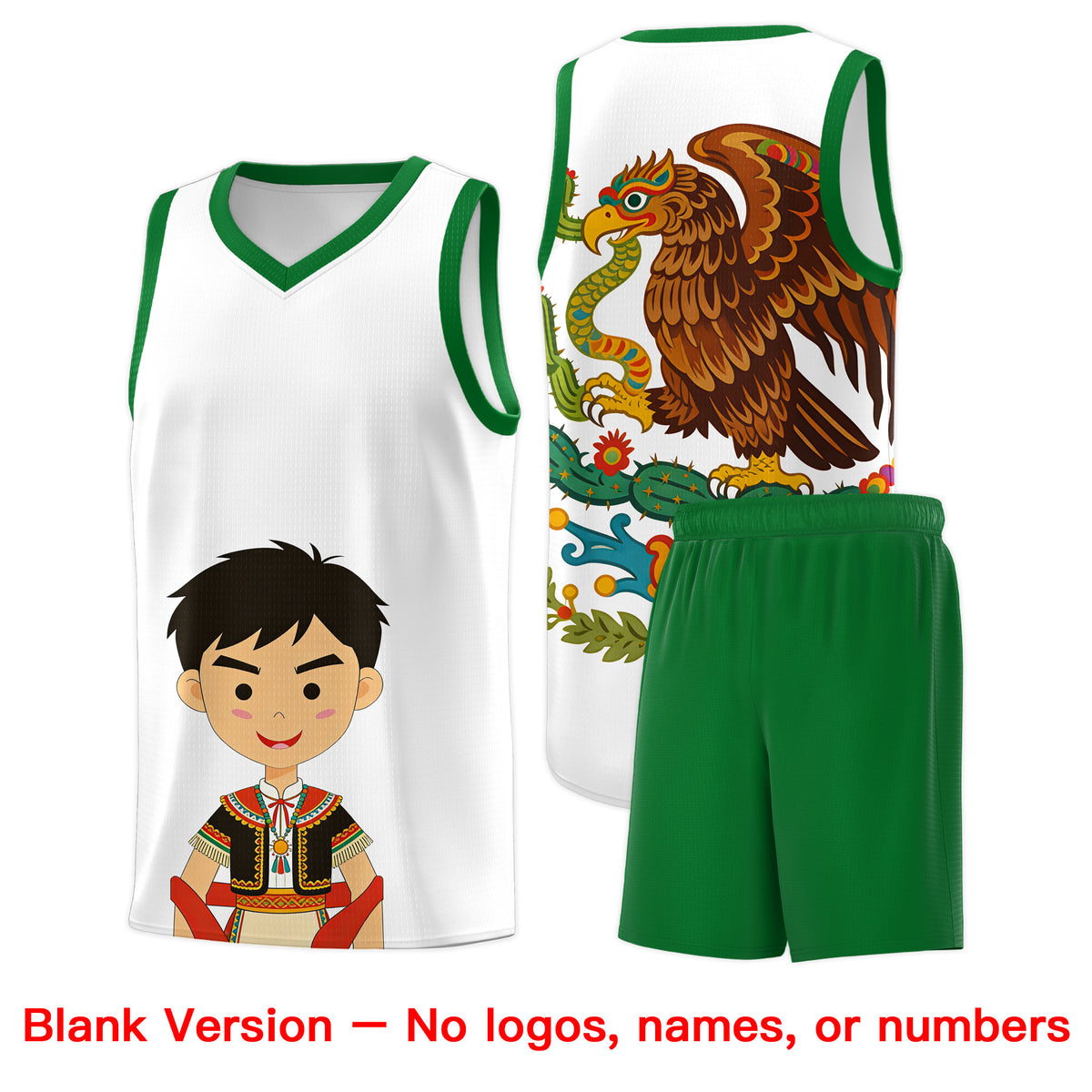 Custom White Orange Mexican Colors Graffiti Patterns Lightweight Uniform Basketball Jersey