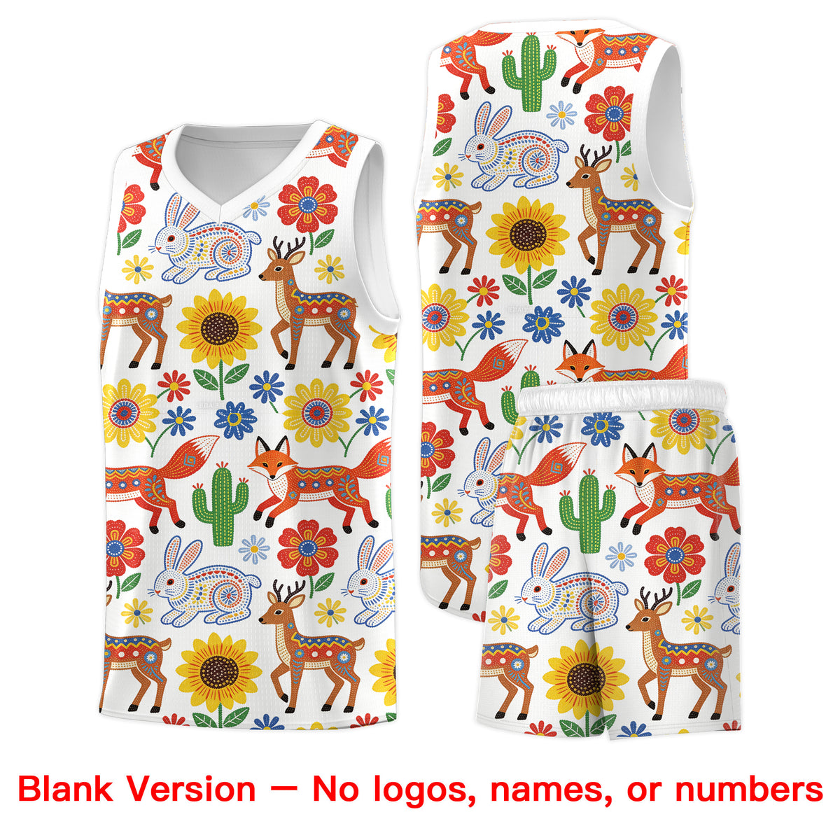 Custom White Orange Mexican Colors Graffiti Patterns Lightweight Uniform Basketball Jersey