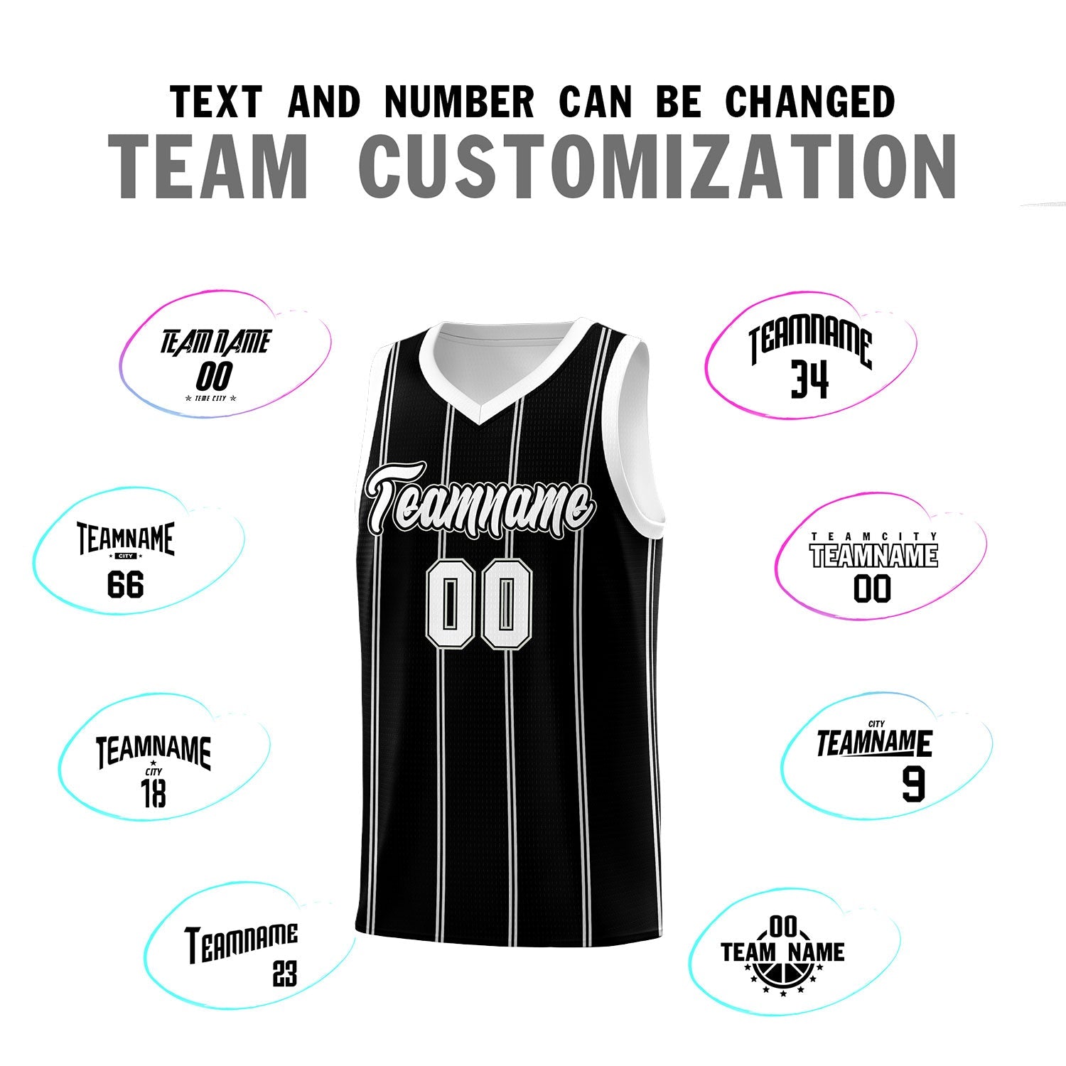 Custom Black White Gray Vertical Stripes Single Sided Sets Basketball Jersey | For Men,Stitched,Perfect for Training,Add Name and Numbern | KXKSHOP