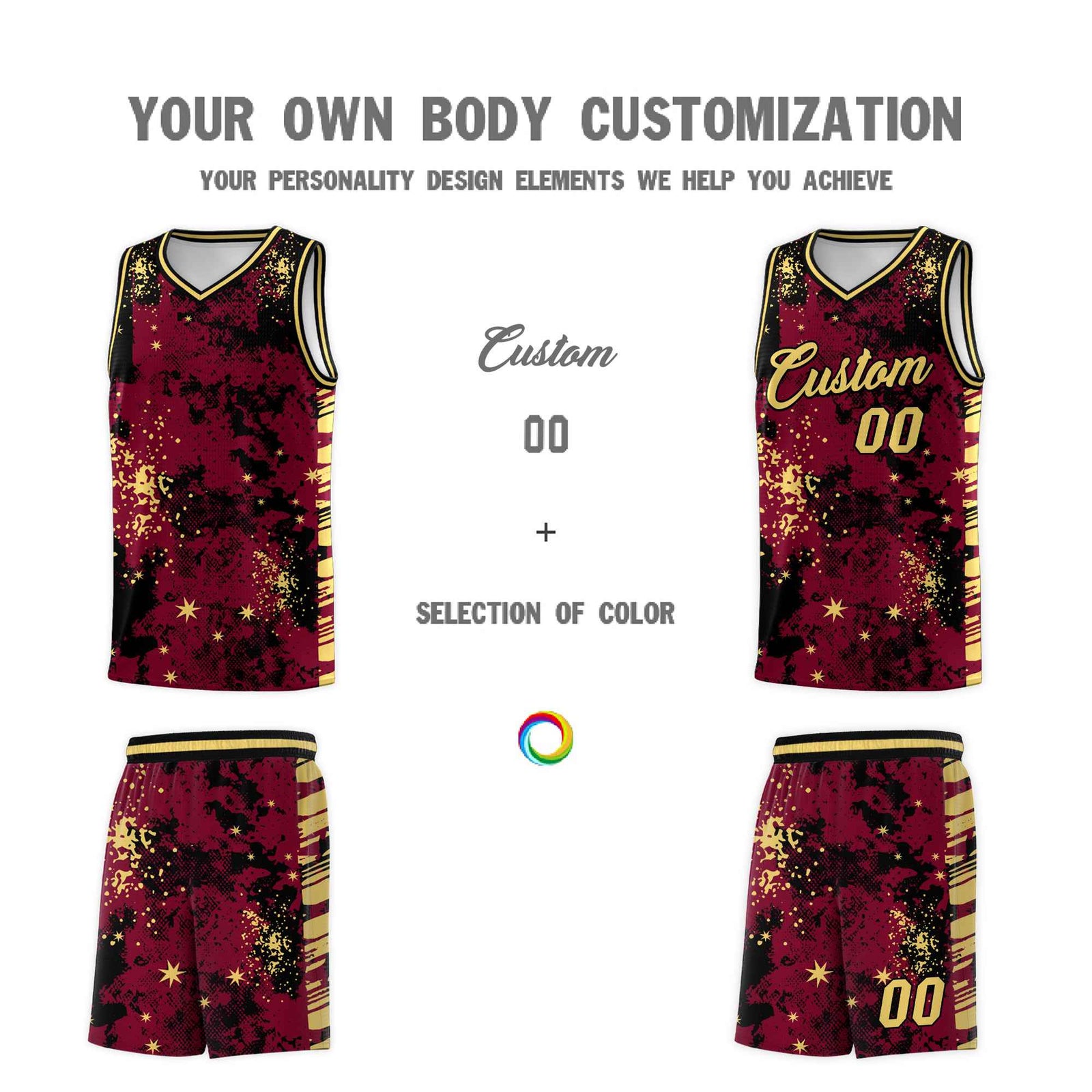 Custom Crimson Black Vice Burst Galactic Graffiti Lightweight Basketball Jersey