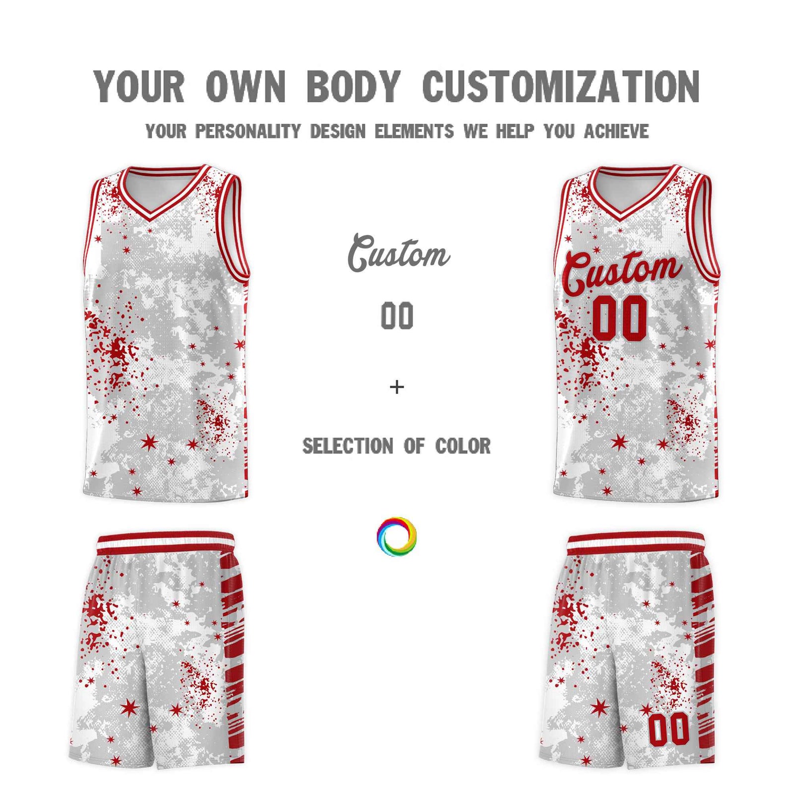 Custom White Red Vice Burst Galactic Graffiti Breathable Basketball Jersey