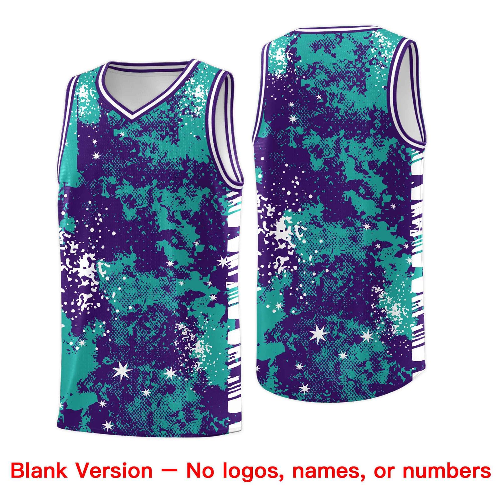 Custom Aqua Black Vice Burst Galactic Graffiti Drapable Basketball Jersey
