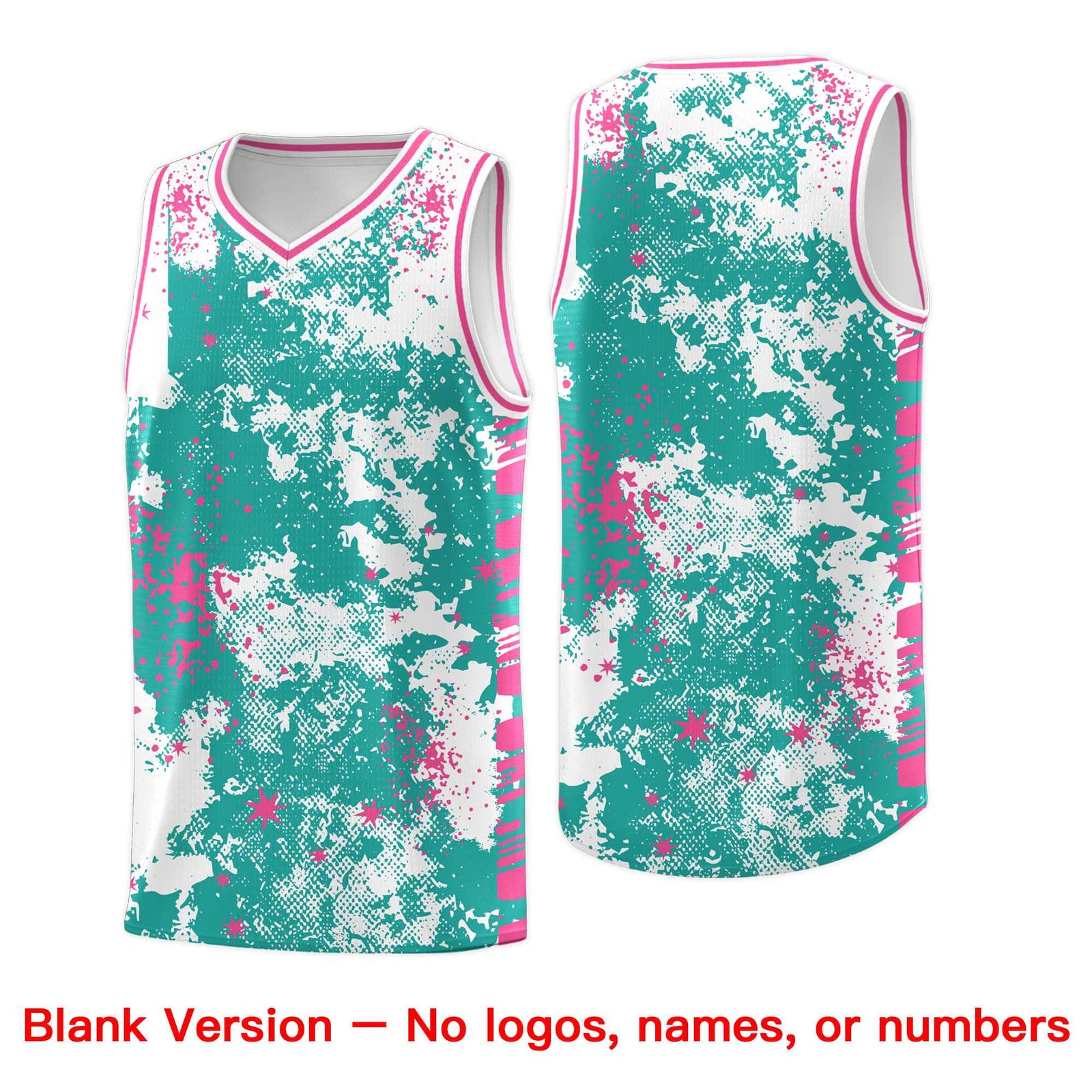 Custom Aqua Black Vice Burst Galactic Graffiti Drapable Basketball Jersey