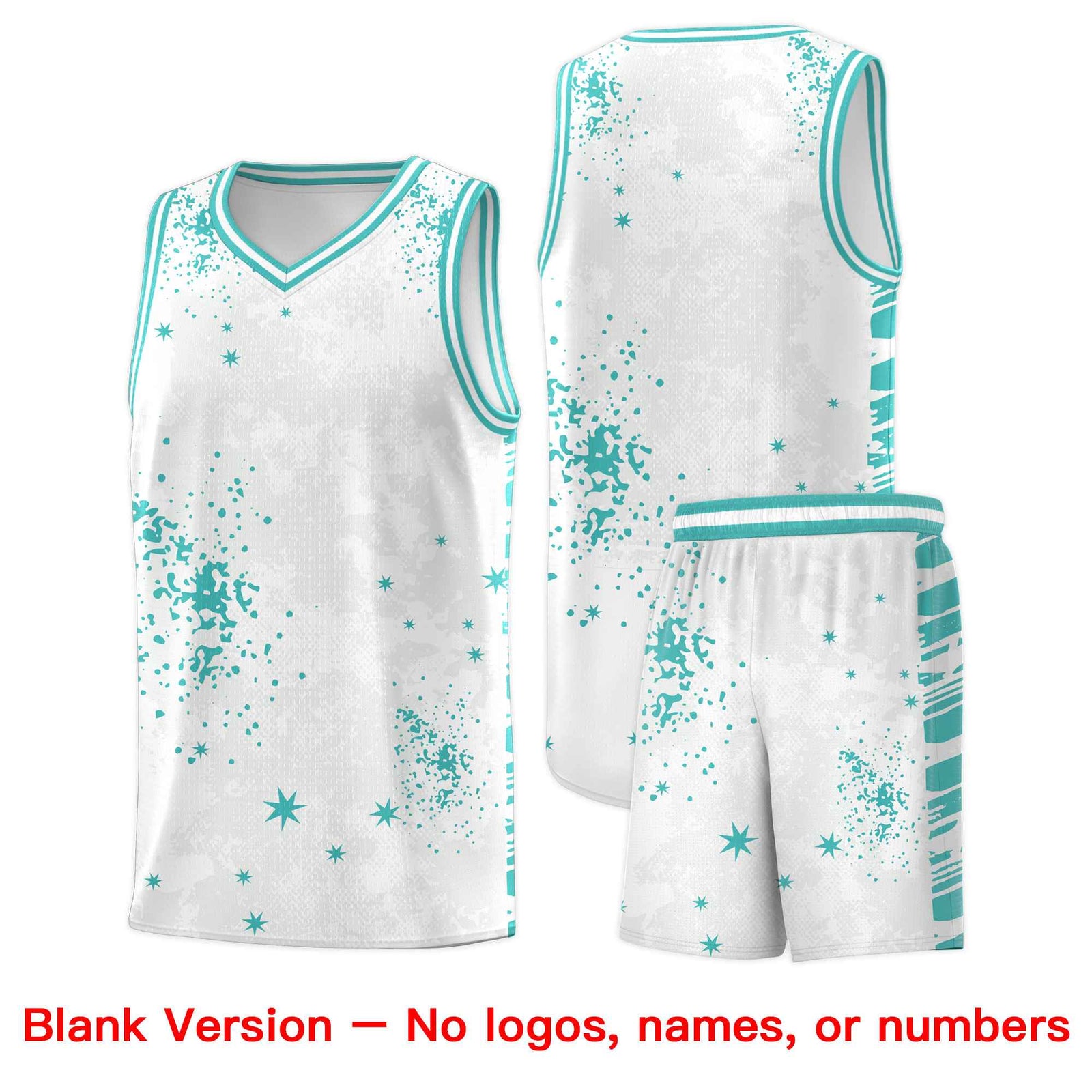 Custom Aqua Black Vice Burst Galactic Graffiti Drapable Basketball Jersey