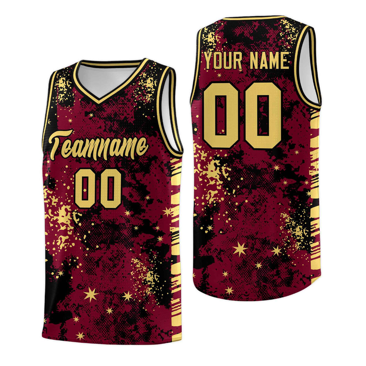 Custom Crimson Black Vice Burst Galactic Graffiti Lightweight Basketball Jersey