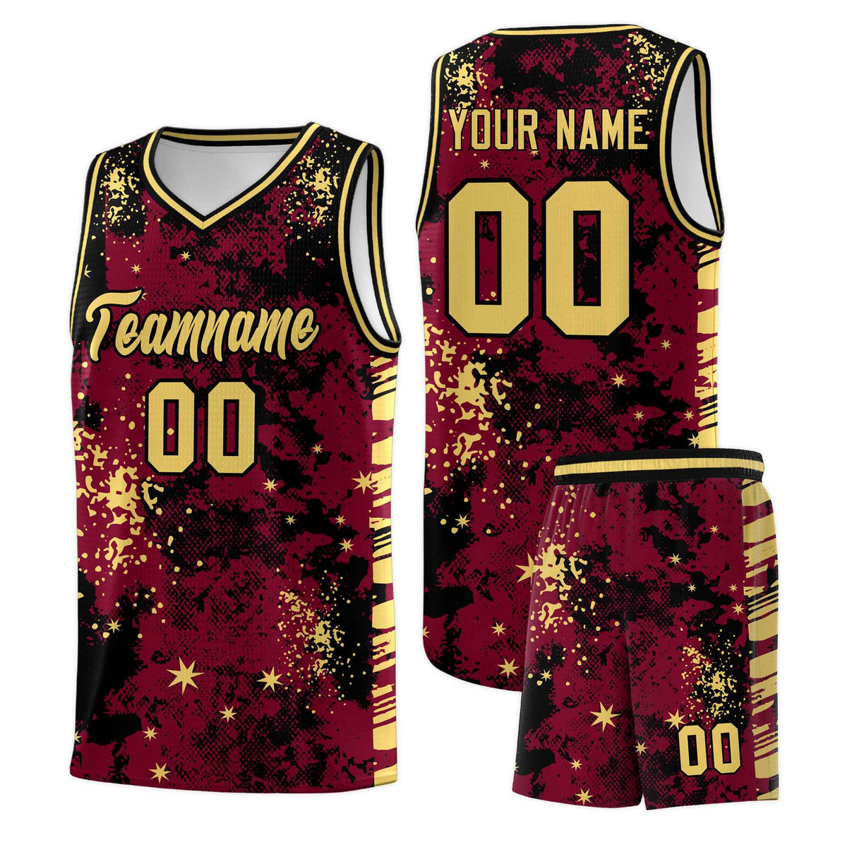 Custom Crimson Black Vice Burst Galactic Graffiti Lightweight Basketball Jersey