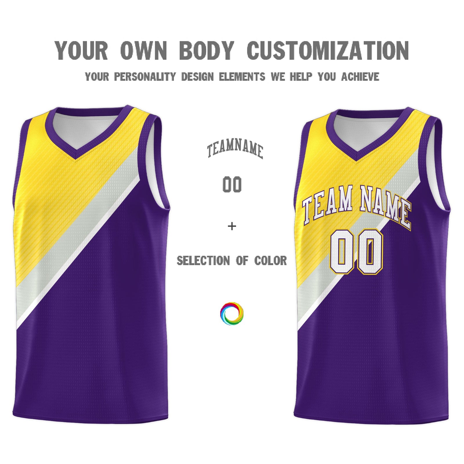 Custom Purple Gray Diagonal Stripes Color Block Sets Basketball Jersey | For Men,Perfect for Teams,Perfect for Coaches,Sublimation Printed,For Kid,For Youth | KXKSHOP