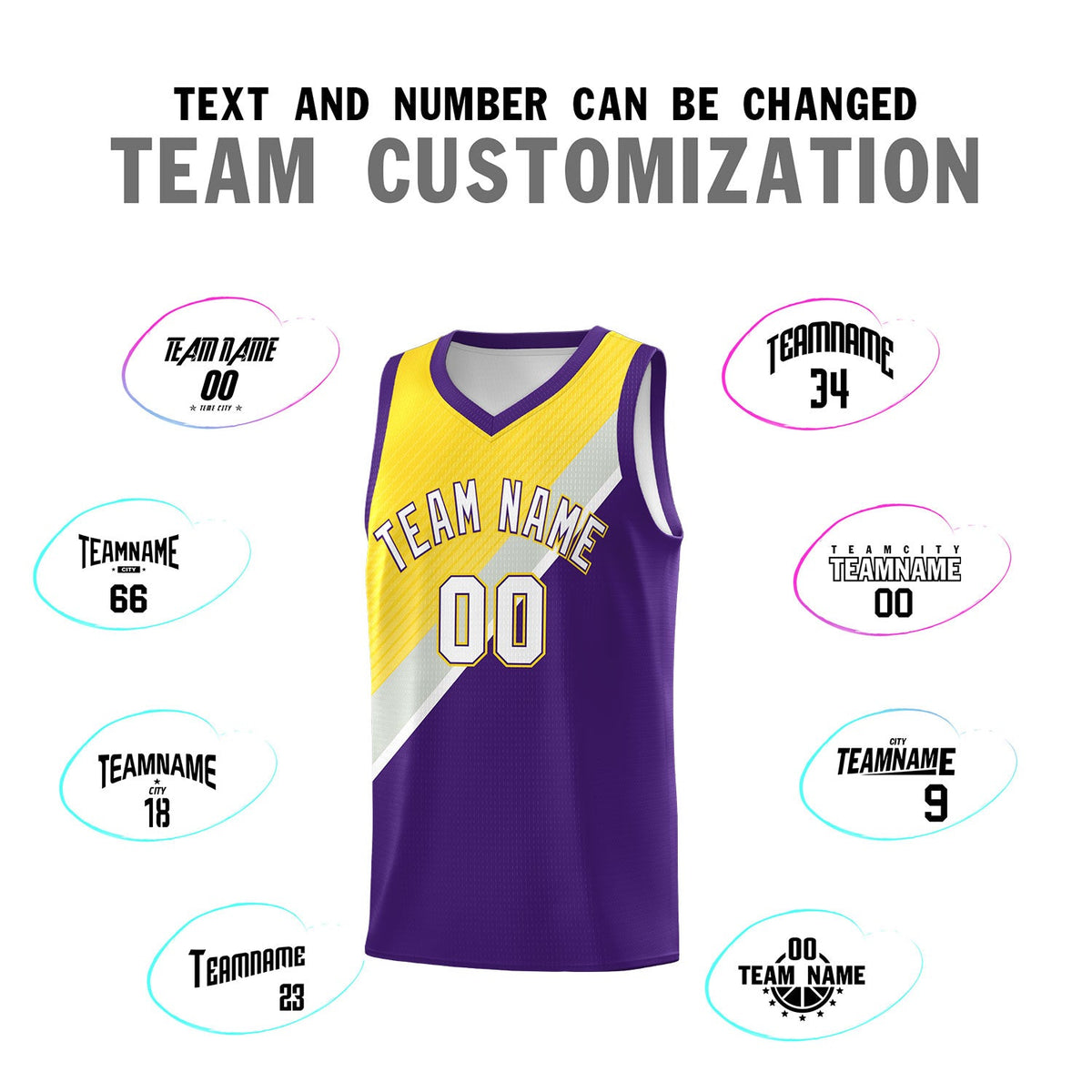 Custom Purple Gray Diagonal Stripes Color Block Sets Basketball Jersey | For Men,Perfect for Teams,Perfect for Coaches,Sublimation Printed,For Kid,For Youth | KXKSHOP