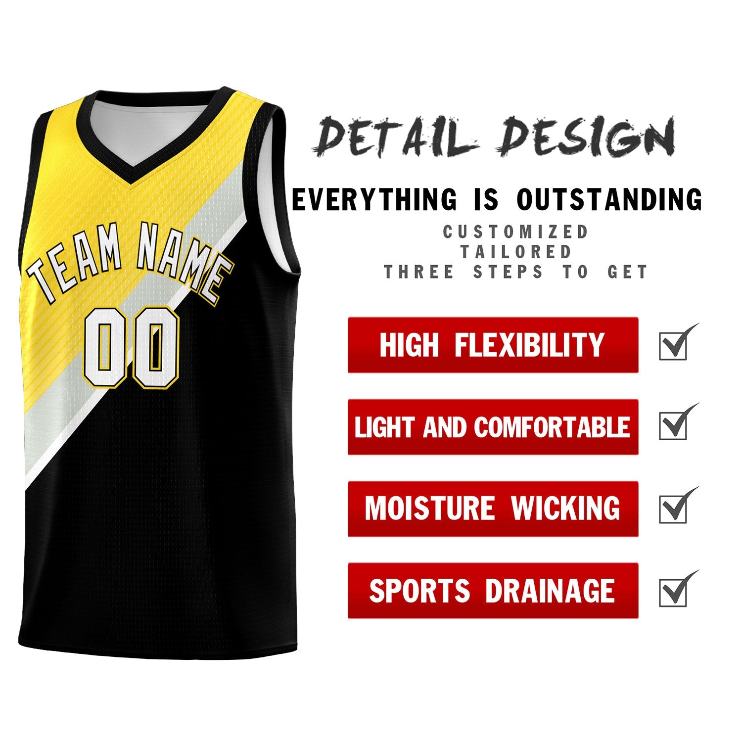 Custom Black Gold Gray Diagonal Stripes Color Block Sets Basketball Jersey | For Men,Perfect for Teams,Perfect for Coaches,Sublimation Printed,For Kid,For Youth | KXKSHOP