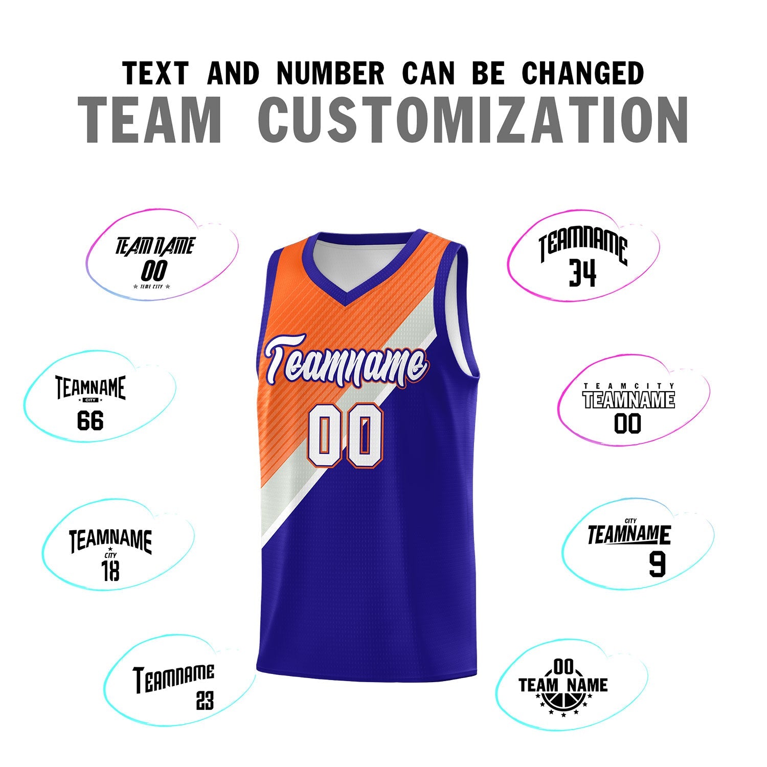 Custom Royal Orange Gray Diagonal Stripes Color Block Sets Basketball Jersey | For Men,Perfect for Teams,Perfect for Coaches,Sublimation Printed,For Kid,For Youth | KXKSHOP