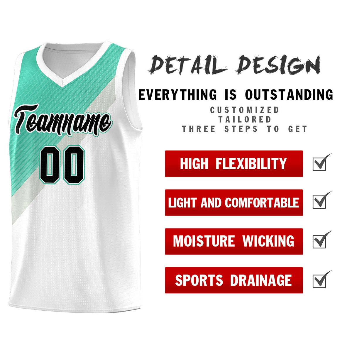 Custom White Bright Green Gray Diagonal Stripes Color Block Sets Basketball Jersey | For Men,Perfect for Teams,Perfect for Coaches,Sublimation Printed,For Kid,For Youth | KXKSHOP