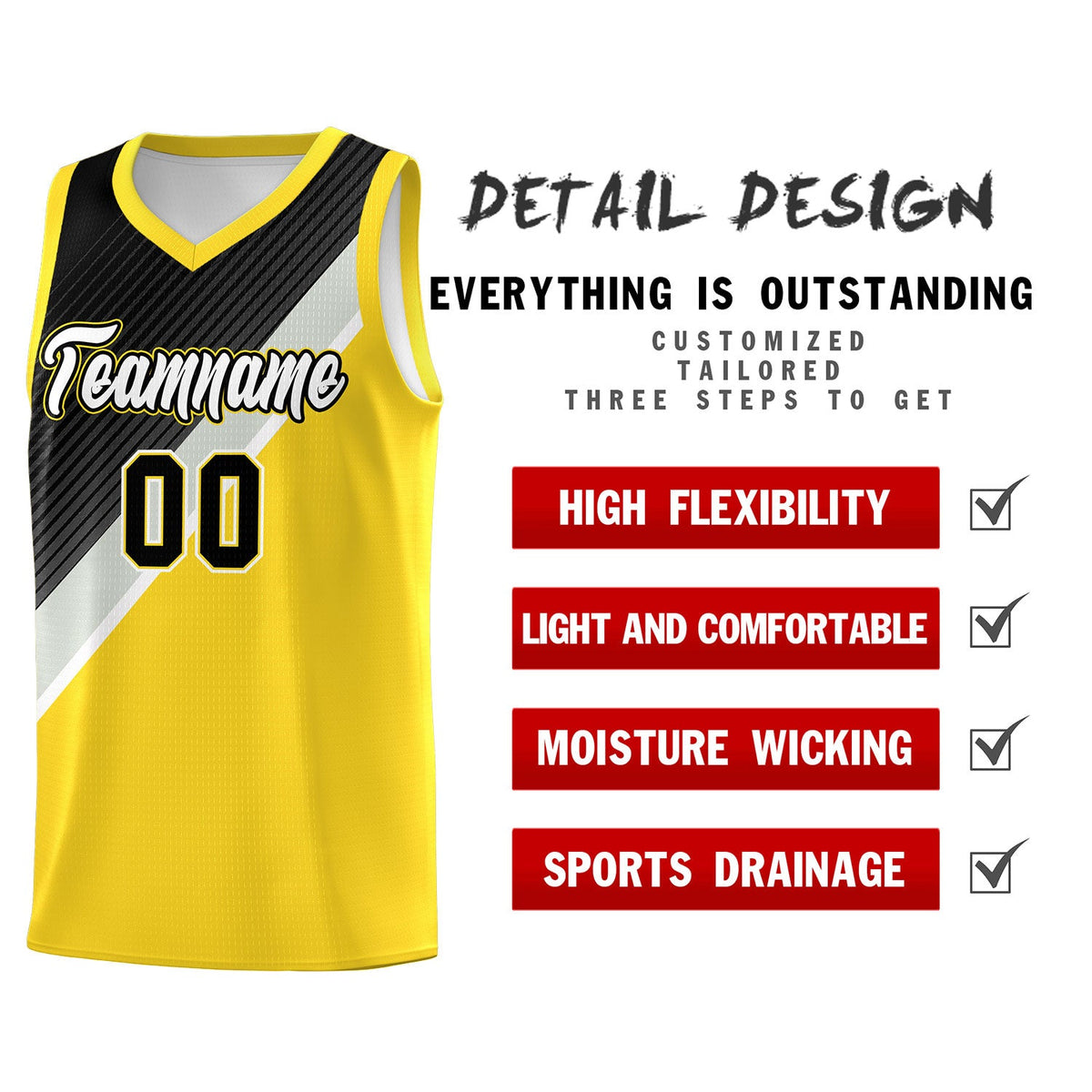 Custom Gold Black Gray Diagonal Stripes Color Block Sets Basketball Jersey | For Men,Perfect for Teams,Perfect for Coaches,Sublimation Printed,For Kid,For Youth | KXKSHOP