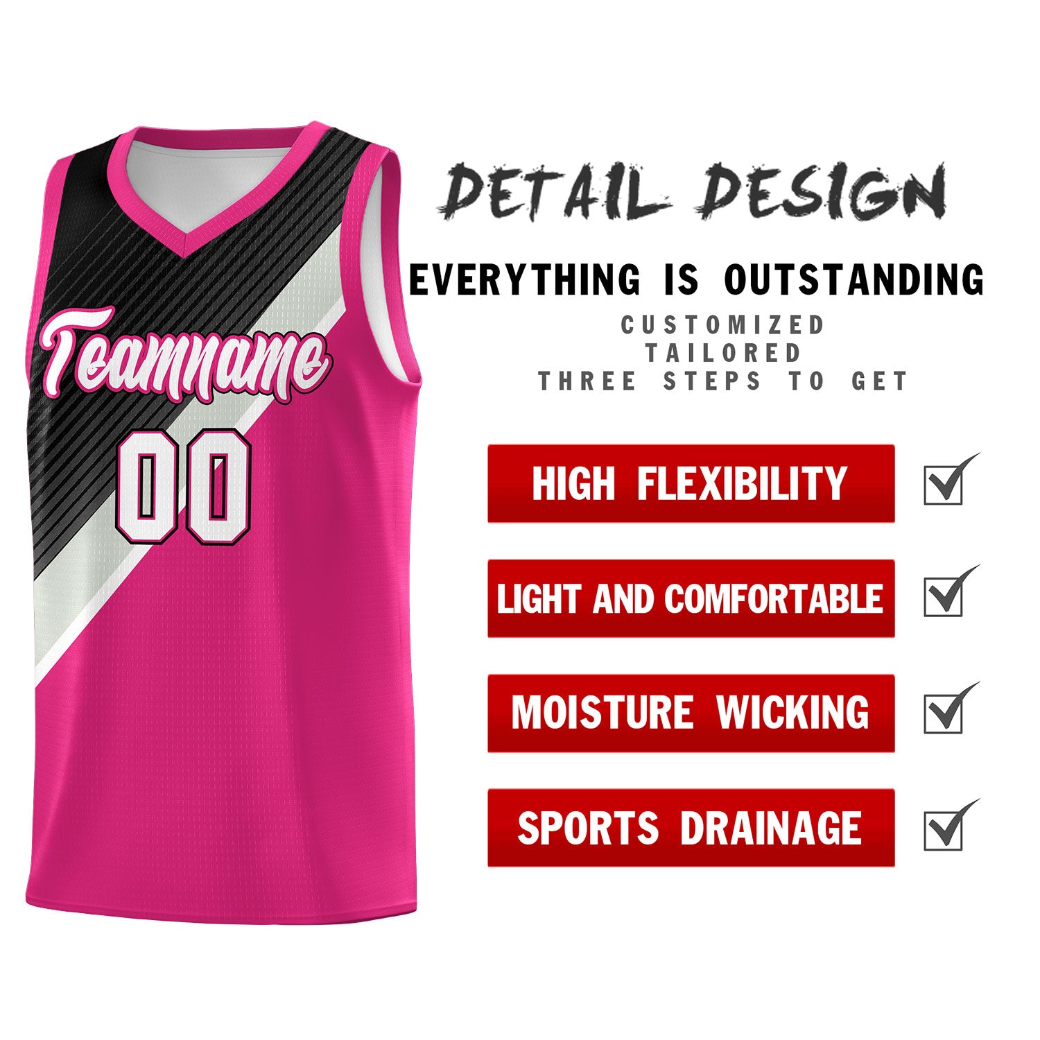 Custom Sky Blue Black Gray Diagonal Stripes Color Block Sets Basketball Jersey | For Men,Perfect for Teams,Perfect for Coaches,Sublimation Printed,For Kid,For Youth | KXKSHOP